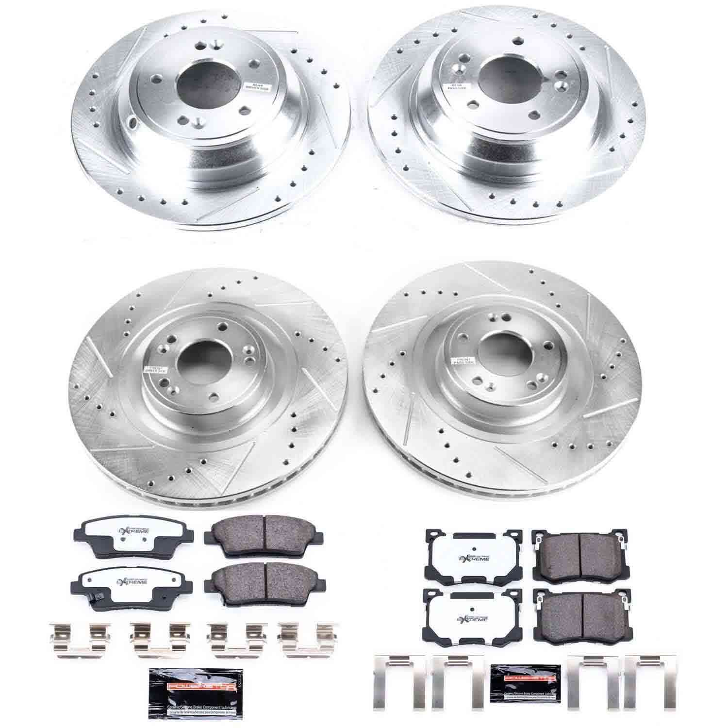 Power Stop 15-16 Hyundai Genesis Front & Rear Z26 Street Warrior Brake Kit
