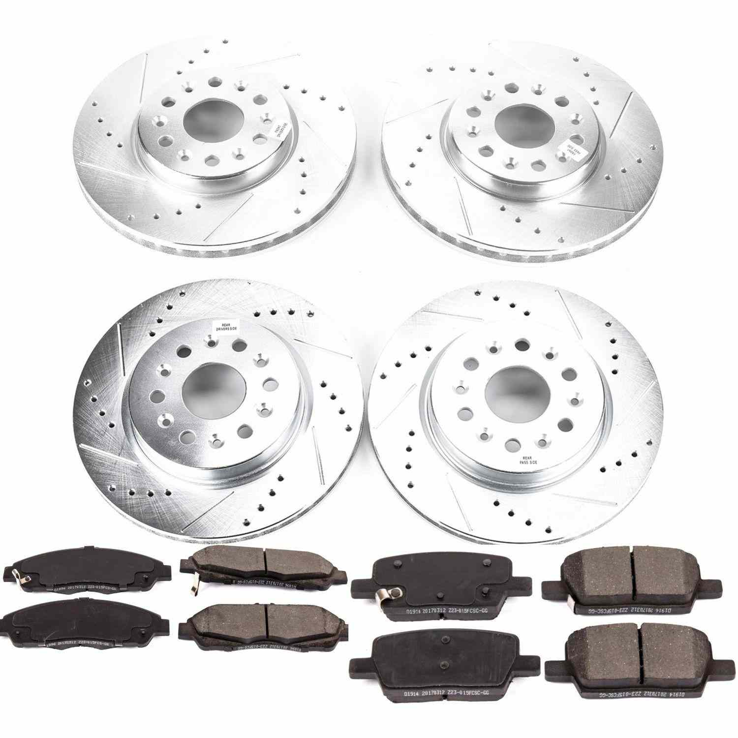Power Stop 17-18 GMC Acadia Front & Rear Z23 Evolution Sport Brake Kit