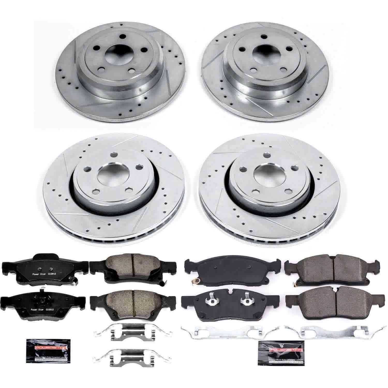 Power Stop 17-19 Jeep Grand Cherokee Front & Rear Z23 Evolution Sport Brake Kit