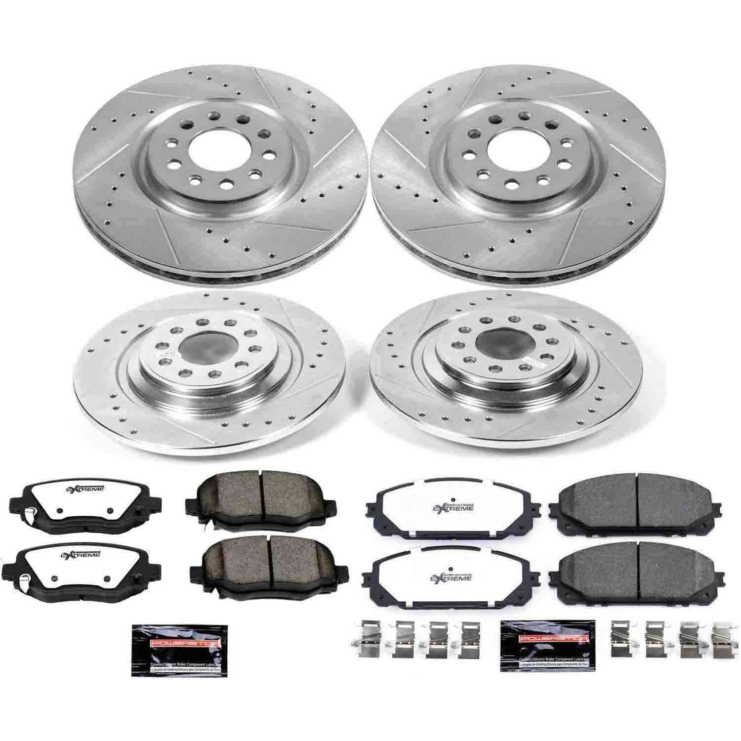 Power Stop 17-19 Jeep Cherokee Front & Rear Z36 Truck & Tow Brake Kit