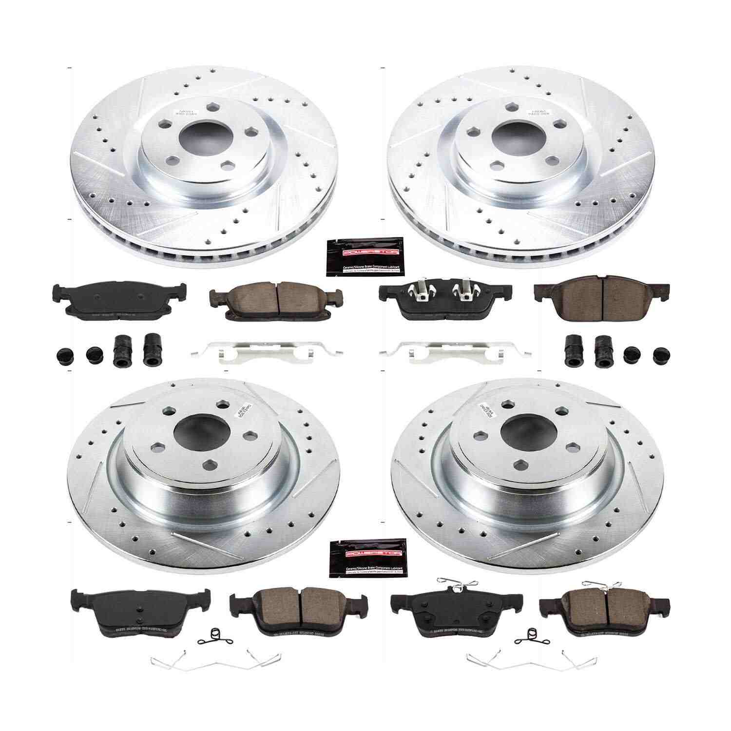 Power Stop 17-18 Lincoln Continental Front & Rear Z23 Evolution Sport Brake Kit