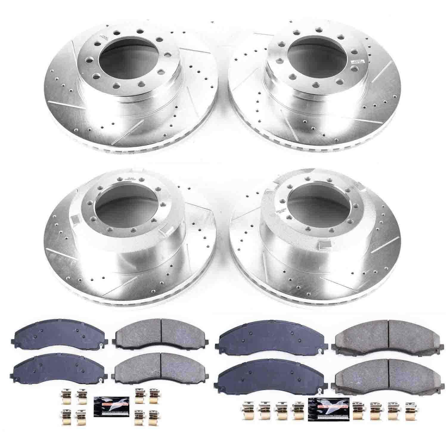 Power Stop 17-22 Ford F-550 Super Duty Front and Rear Z23 Evolution Brake Kit