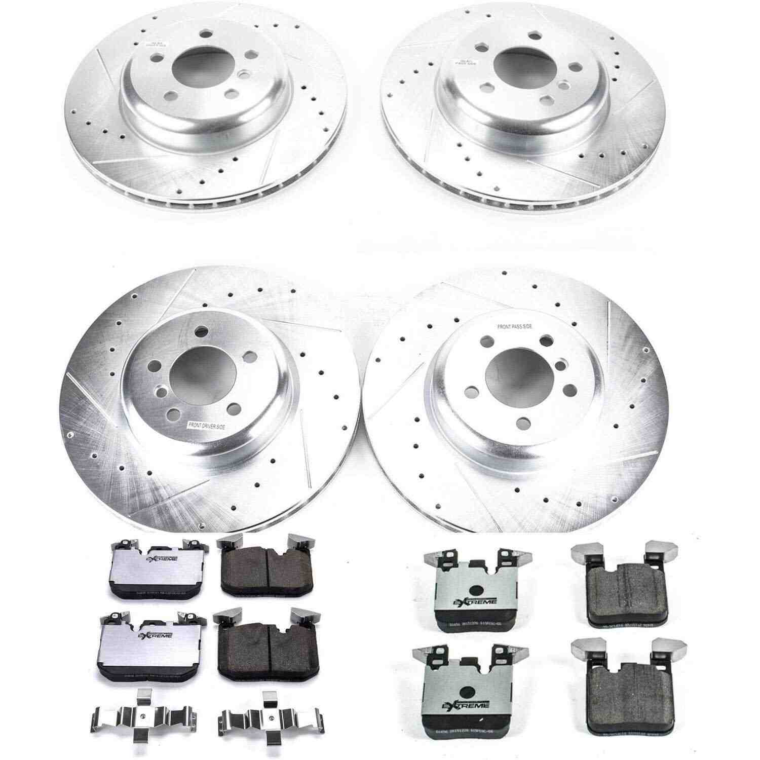 Power Stop 12-15 BMW 335i Front & Rear Z26 Street Warrior Brake Kit