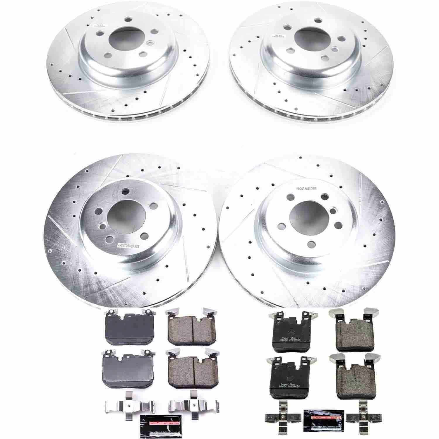 Power Stop 12-15 BMW 335i Front & Rear Z23 Evolution Sport Brake Kit