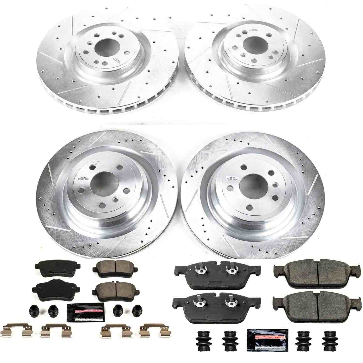 Power Stop 17-18 Mercedes-Benz GLS550 Front & Rear Z23 Evolution Brake Kit