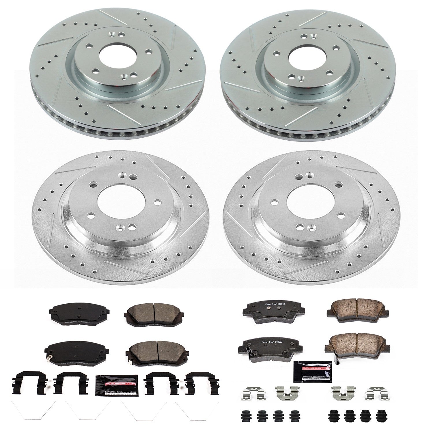 Power Stop 17-19 Hyundai Sonata Front & Rear Z23 Evolution Sport Brake Kit
