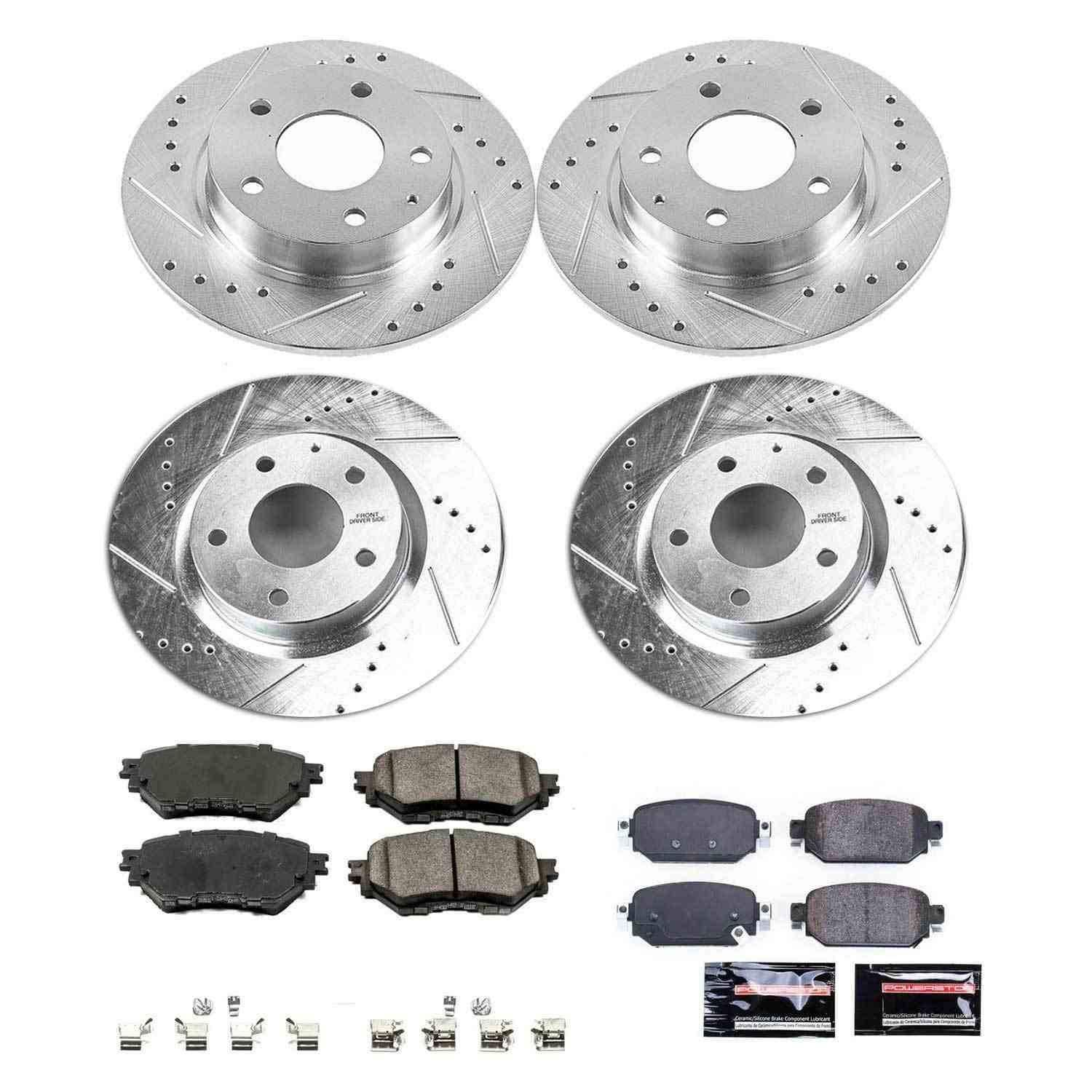 Power Stop 17-18 Mazda 3 Front & Rear Z23 Evolution Sport Brake Kit