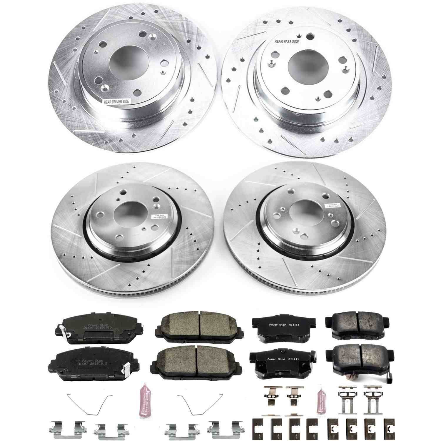 Power Stop 17-18 Acura ILX Front & Rear Z23 Evolution Sport Brake Kit