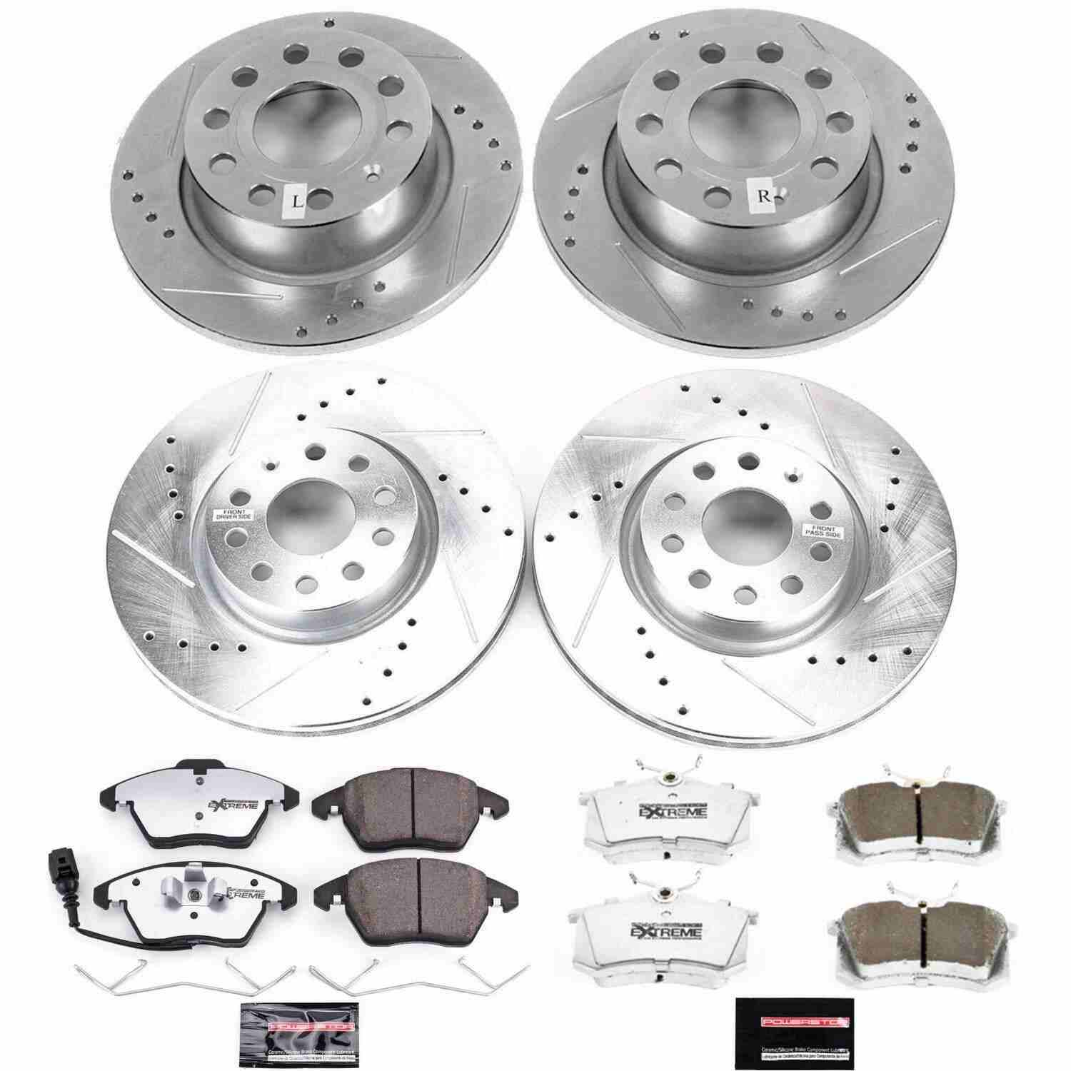 Power Stop 2013 Audi A3 Front & Rear Z26 Street Warrior Brake Kit