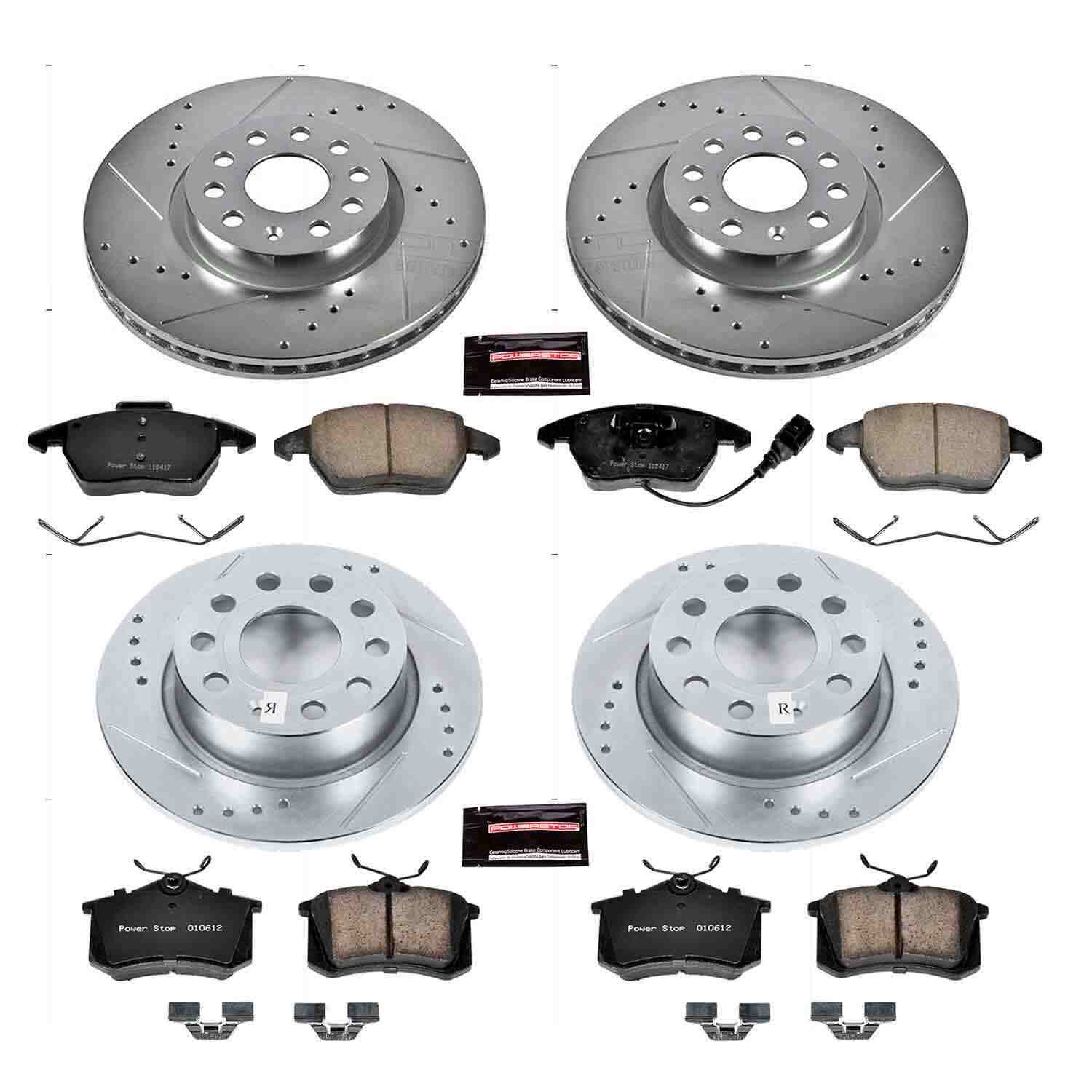 Power Stop 2013 Audi A3 Front & Rear Z23 Evolution Sport Brake Kit