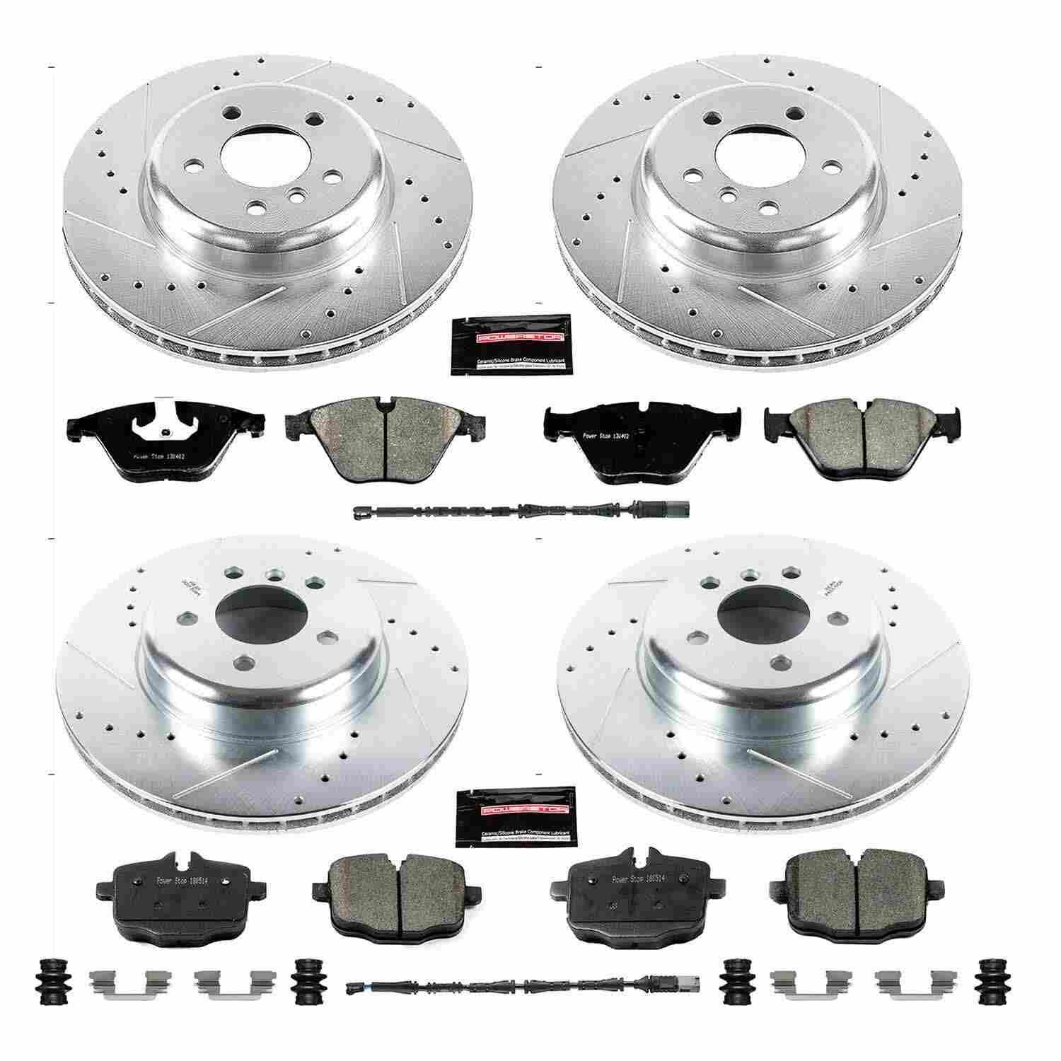 Power Stop 12-16 BMW 640i Front & Rear Z23 Evolution Sport Brake Kit