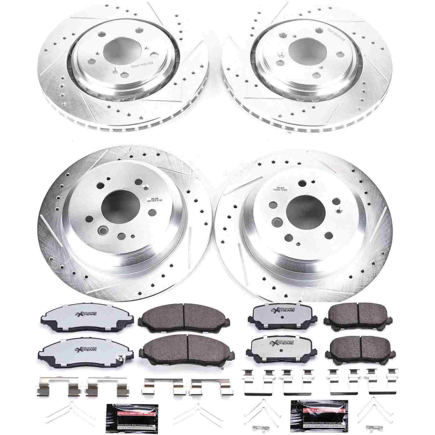 Power Stop 16-19 Honda Pilot Front & Rear Z36 Truck & Tow Brake Kit