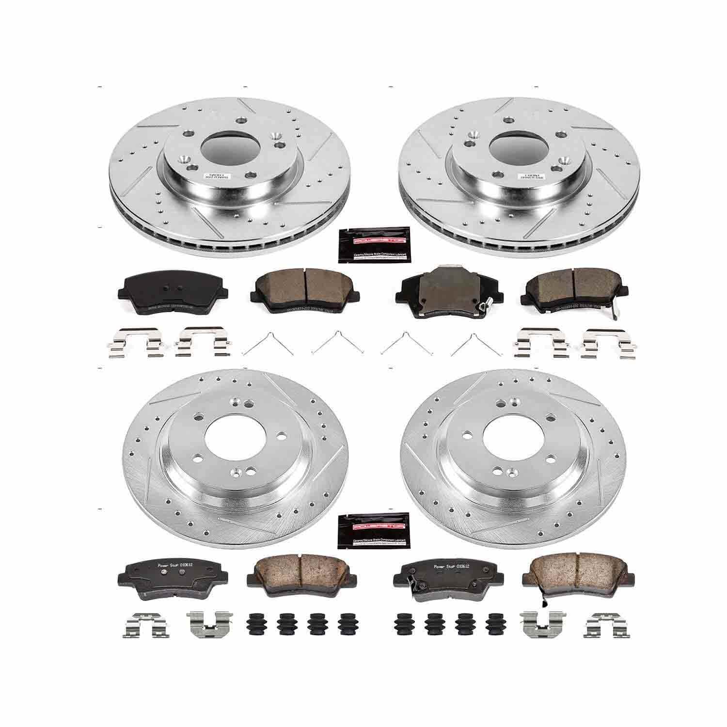 Power Stop 18-19 Hyundai Elantra GT Front & Rear Z23 Evolution Sport Brake Kit