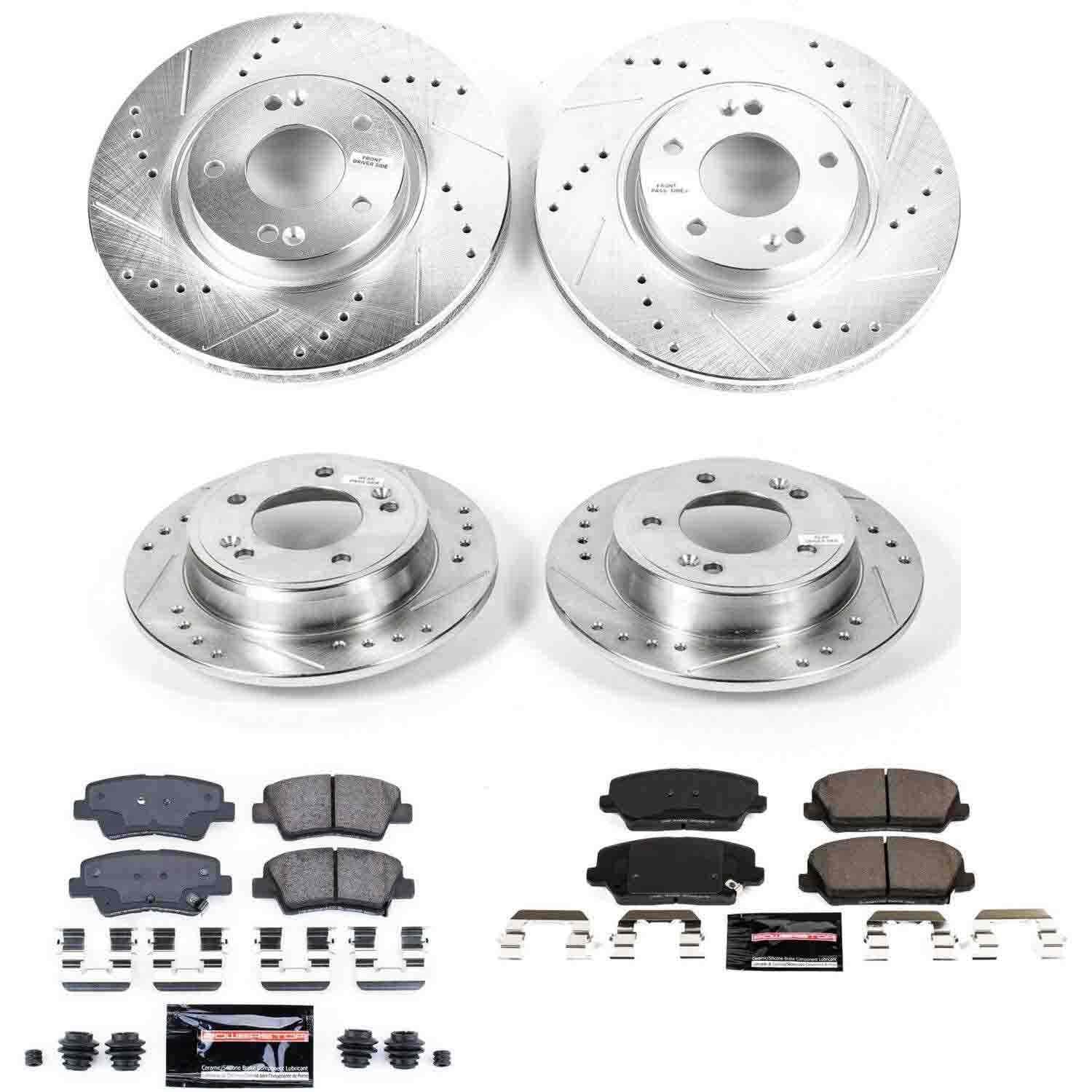 Power Stop 16-17 Hyundai Veloster Front & Rear Z23 Evolution Sport Brake Kit