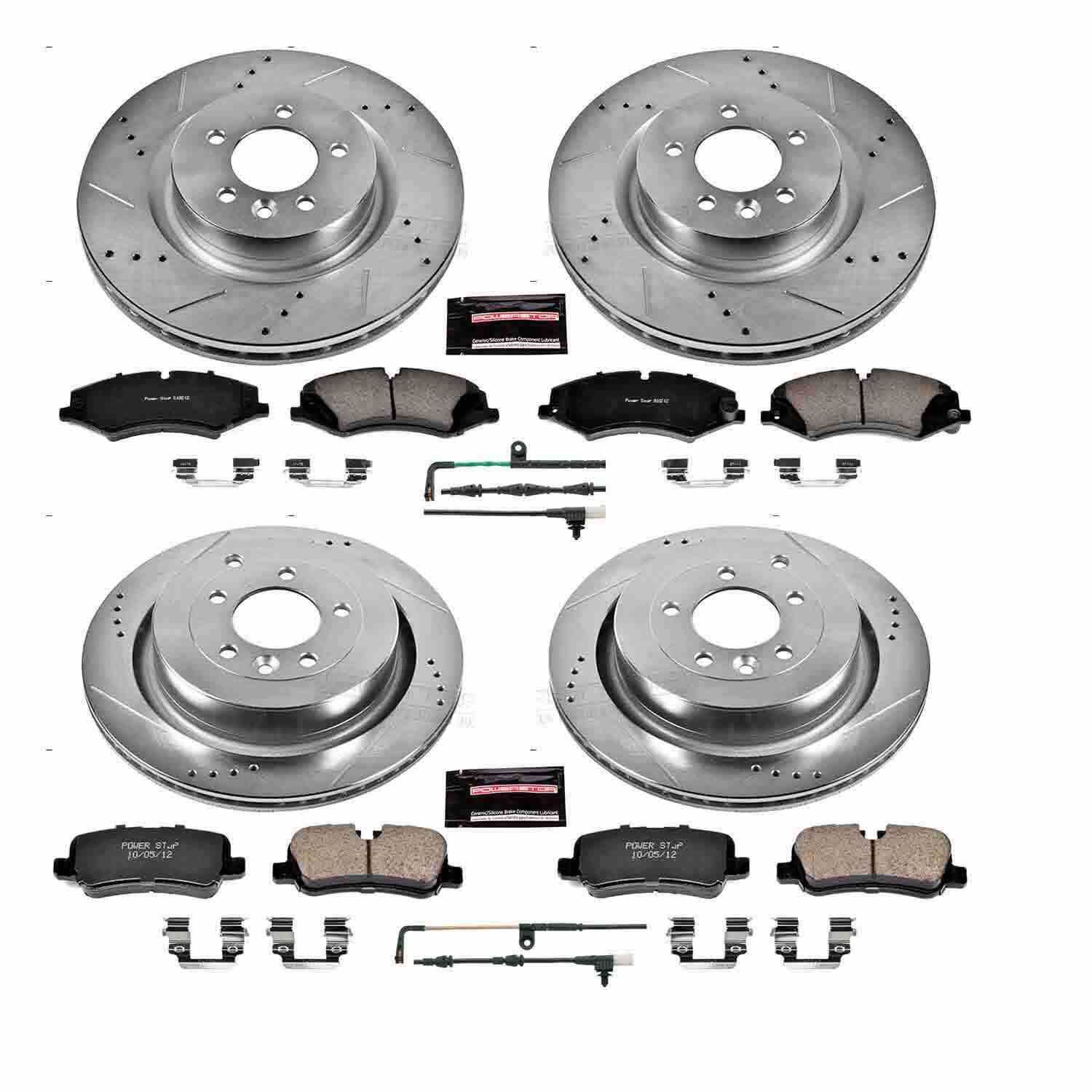 Power Stop 11-16 Land Rover LR4 Front & Rear Z23 Evolution Sport Brake Kit