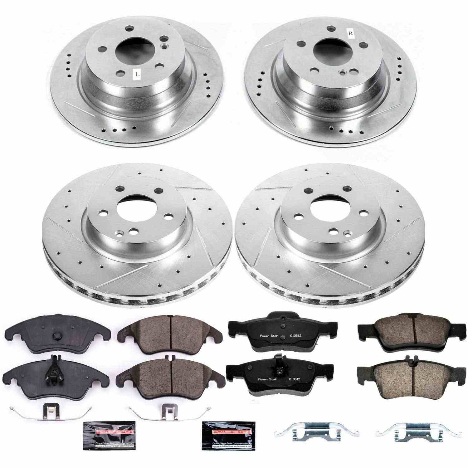 Power Stop 14-16 Mercedes-Benz E250 Front & Rear Z23 Evolution Sport Brake Kit