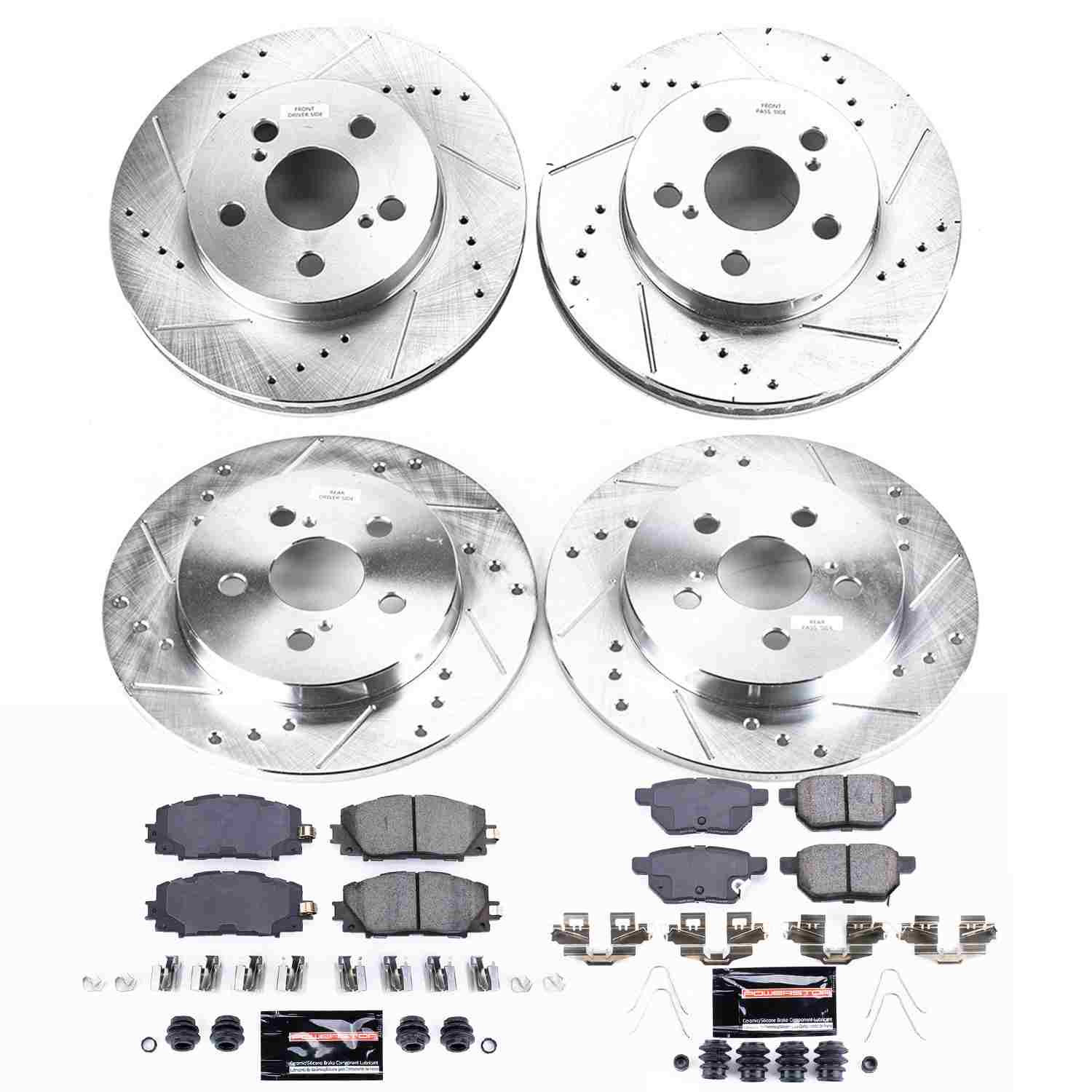 Power Stop 16-18 Toyota Prius Front & Rear Z23 Evolution Sport Brake Kit