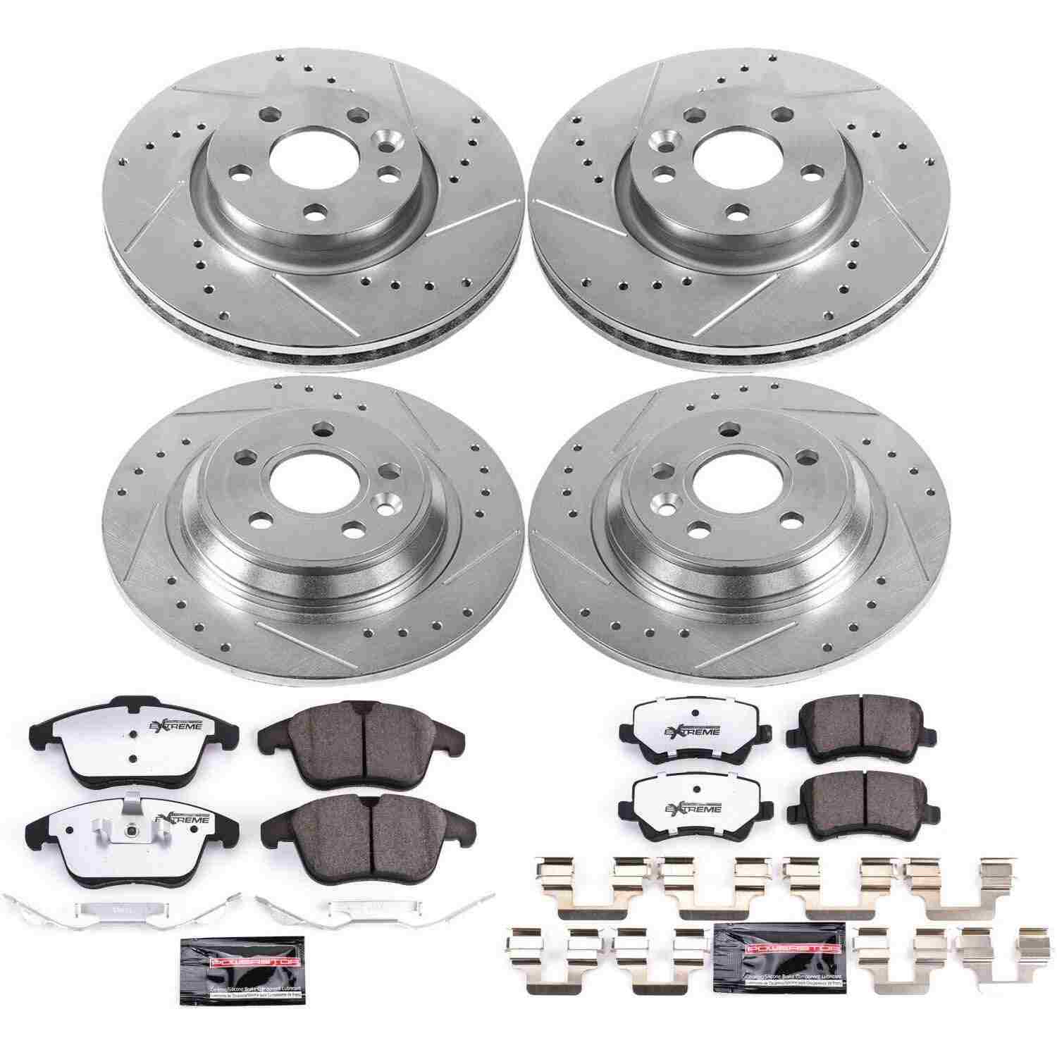 Power Stop 15-18 Volvo S60 Front & Rear Z36 Truck & Tow Brake Kit