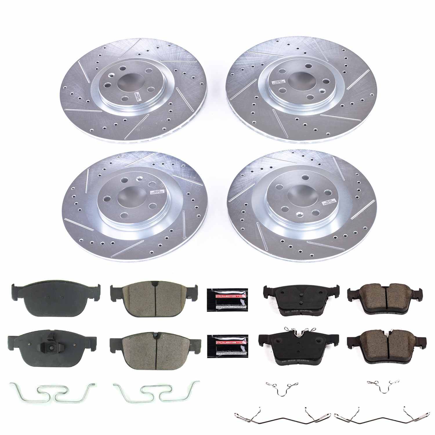 Power Stop 17-18 Volvo S90 Front & Rear Z23 Evolution Sport Brake Kit