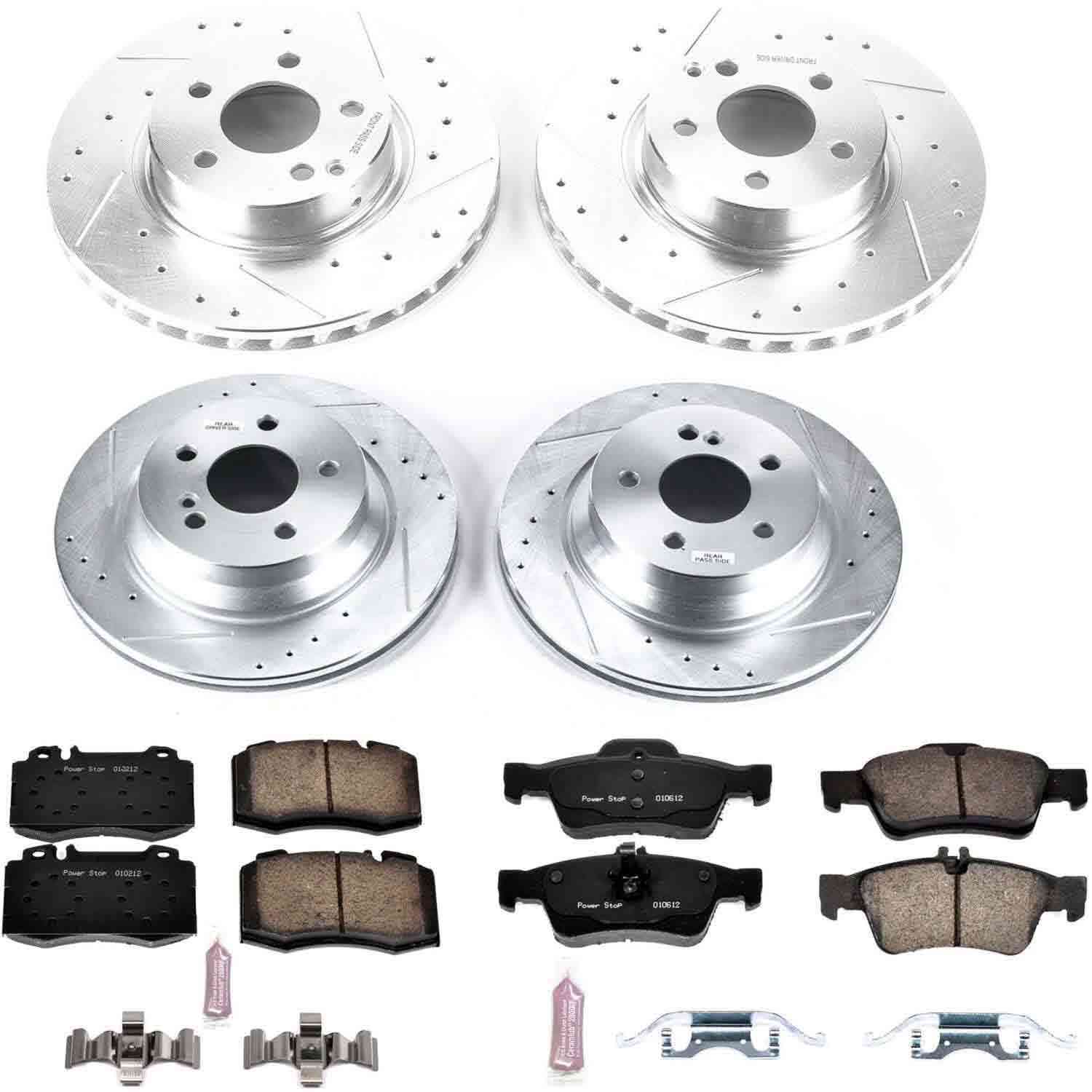Power Stop 04-06 Mercedes-Benz E500 Front & Rear Z23 Evolution Sport Brake Kit