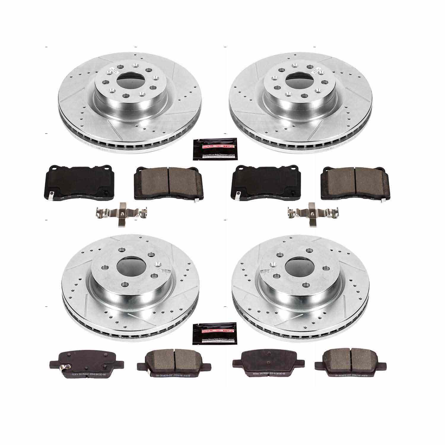 Power Stop 16-17 Cadillac CT6 Front & Rear Z23 Evolution Sport Brake Kit