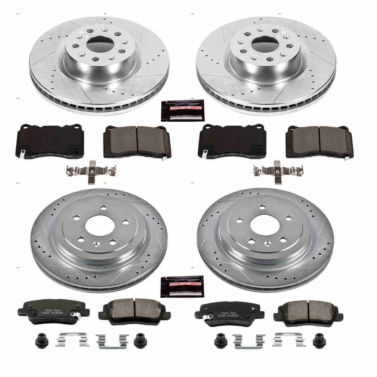 Power Stop 14-18 Cadillac CTS Front & Rear Z23 Evolution Sport Brake Kit