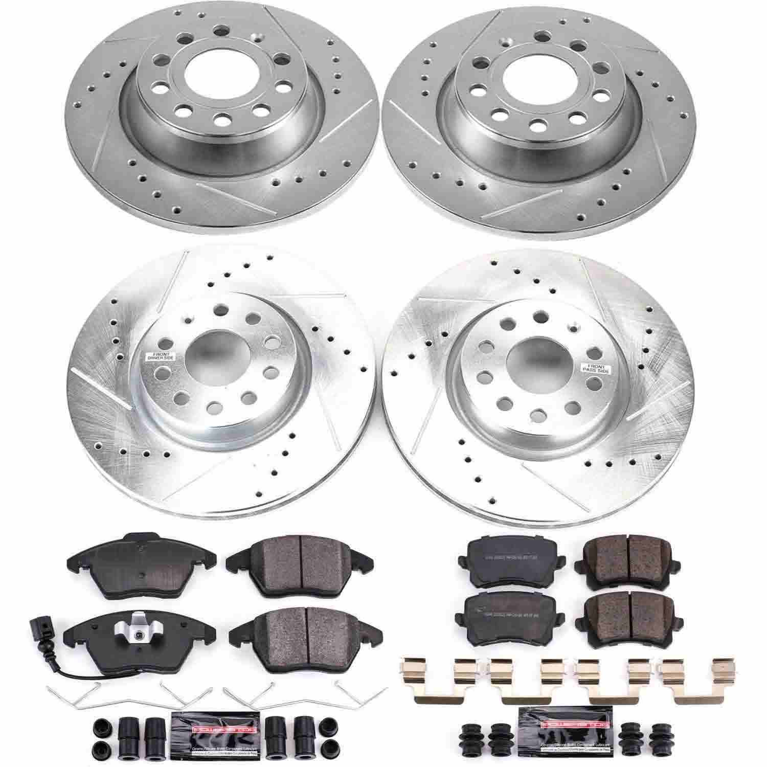 Power Stop 09-17 Volkswagen CC Front & Rear Z23 Evolution Sport Brake Kit