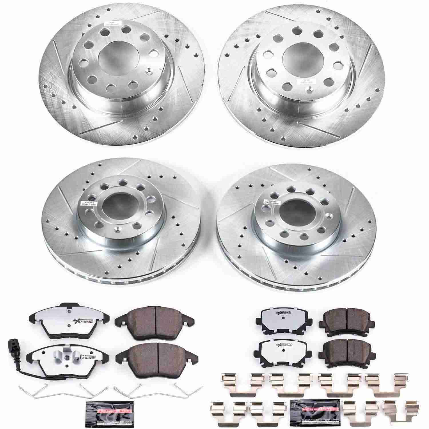 Power Stop 2010 Volkswagen Golf Front & Rear Z26 Street Warrior Brake Kit