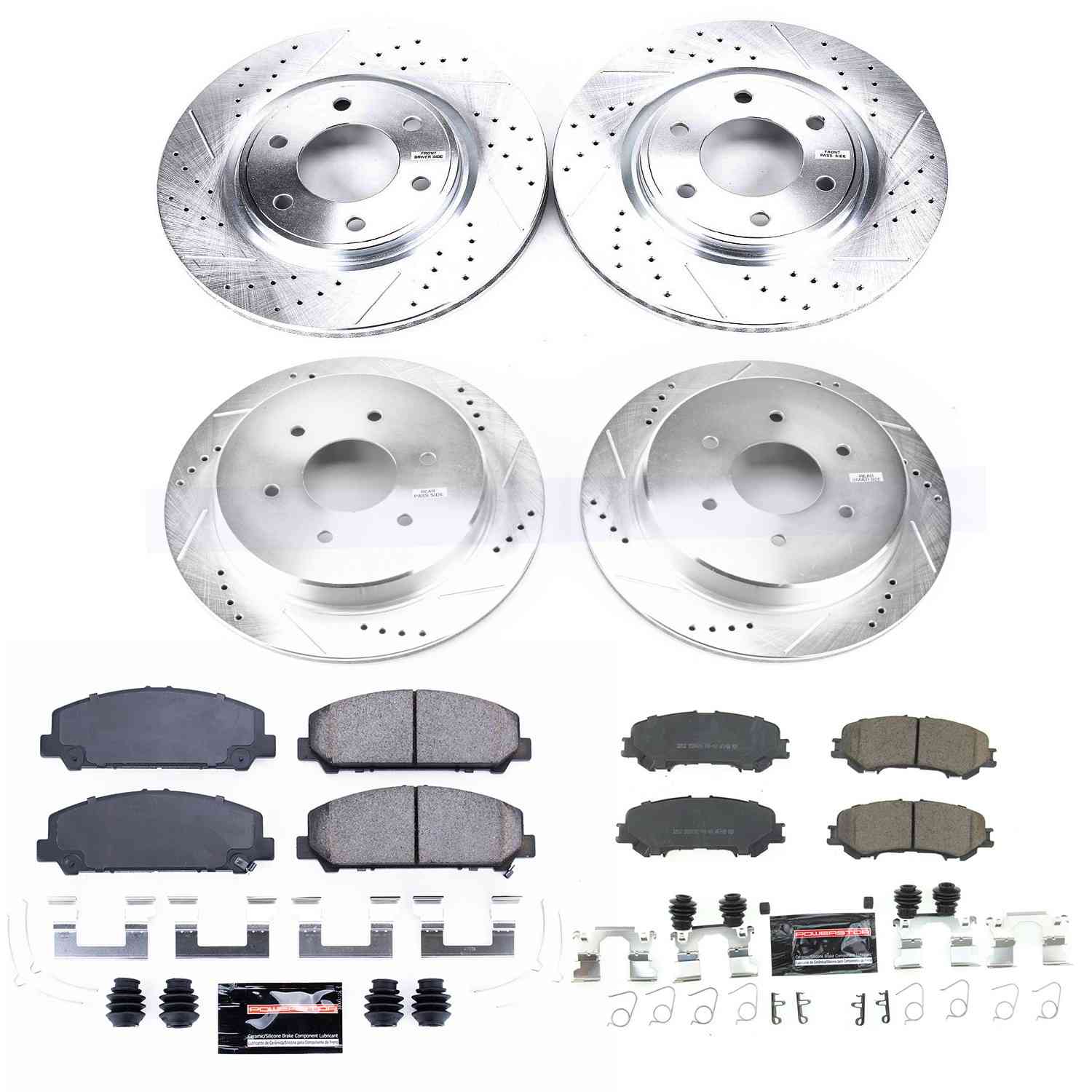 Power Stop 17-18 Nissan Titan Front & Rear Z23 Evolution Sport Brake Kit