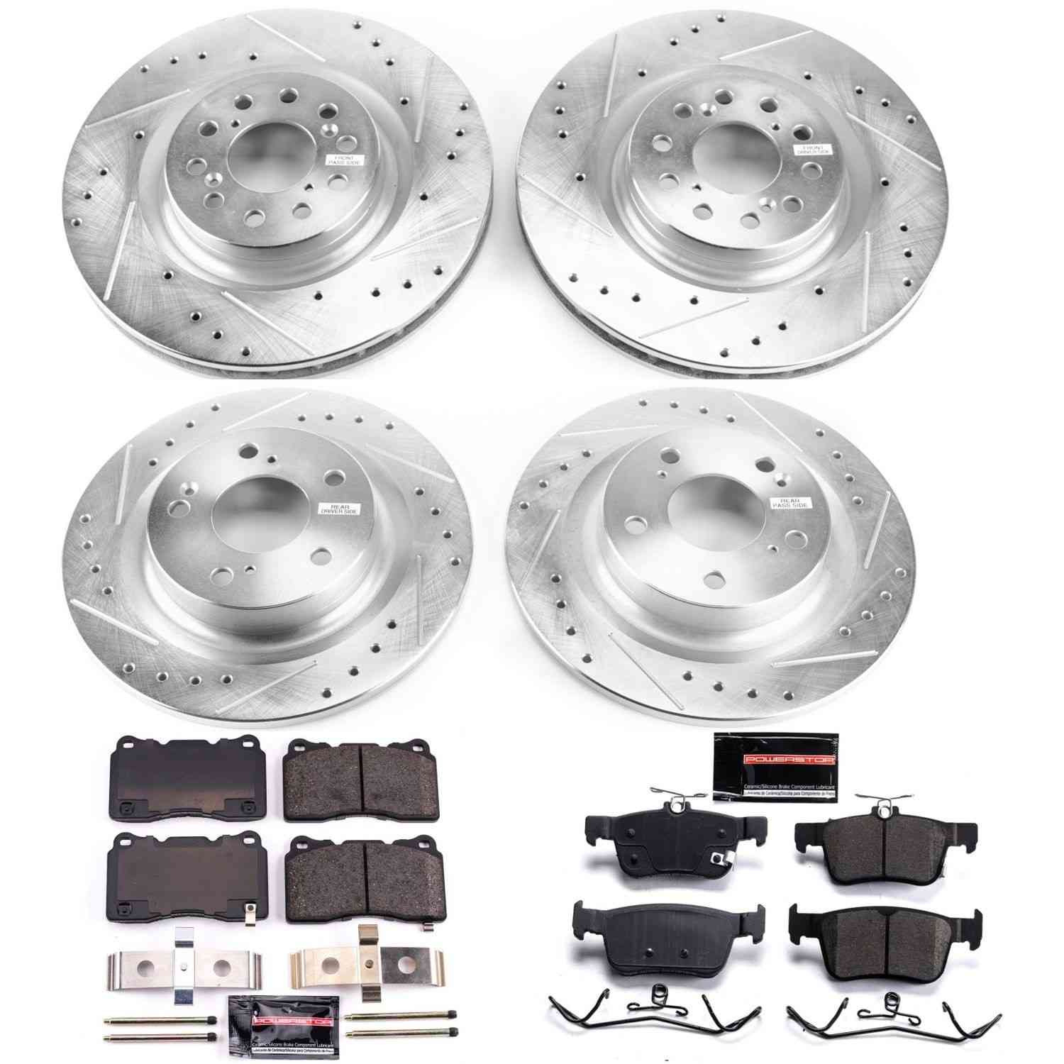 Power Stop 17-19 Honda Civic Front & Rear Z23 Evolution Sport Brake Kit