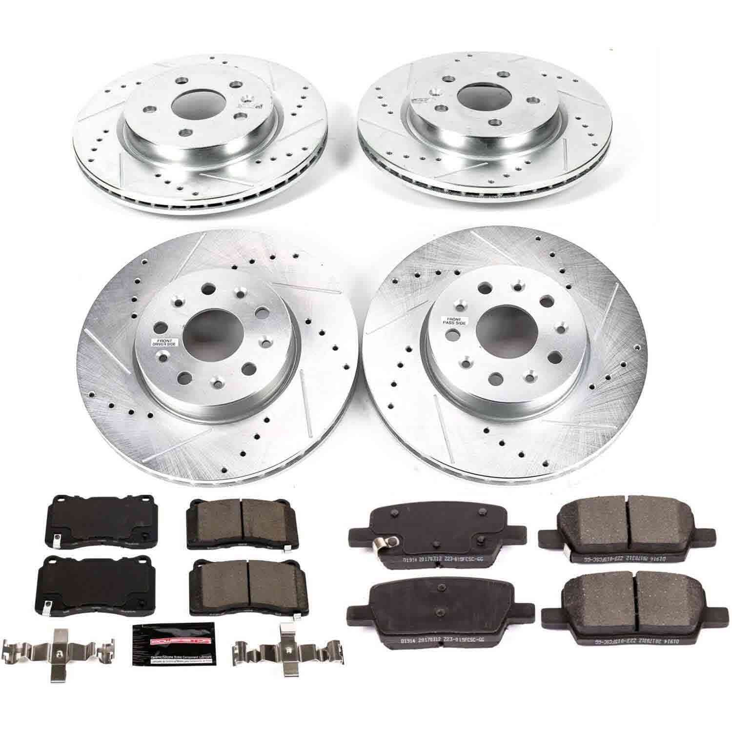 Power Stop 16-18 Cadillac CT6 Front & Rear Z23 Evolution Sport Brake Kit