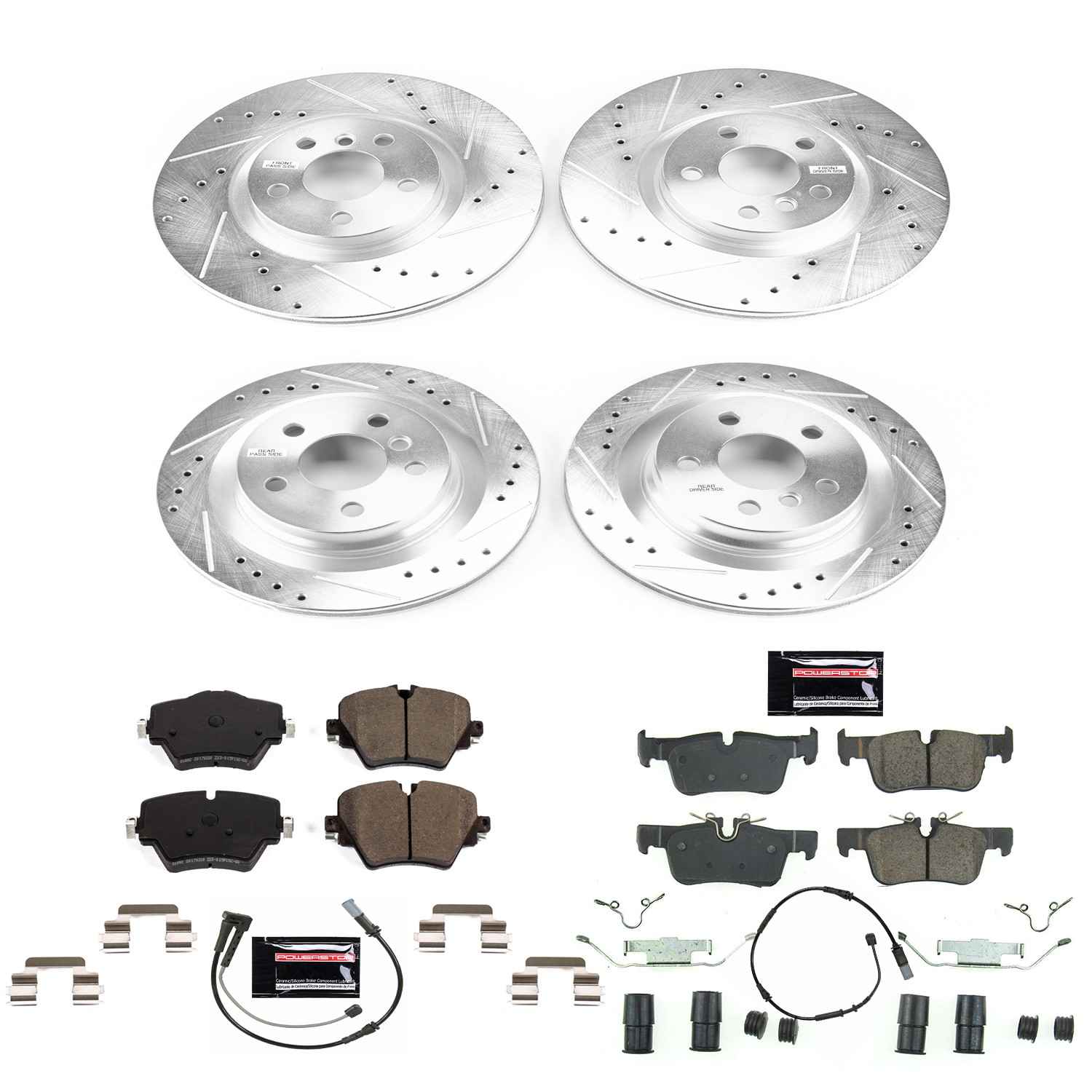Power Stop 16-19 BMW X1 Front & Rear Z23 Evolution Sport Brake Kit