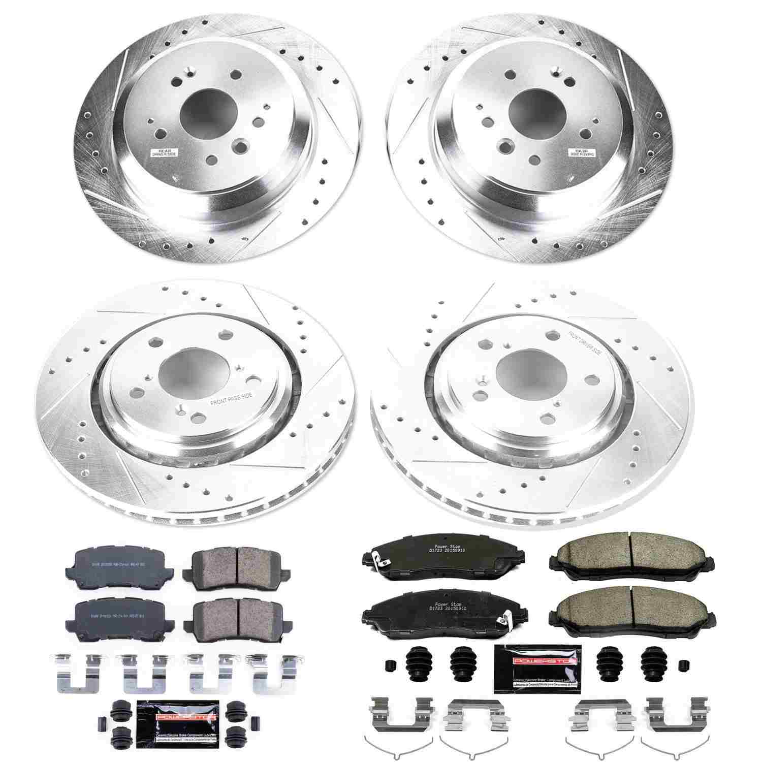 Power Stop 17-19 Acura MDX Front & Rear Z23 Evolution Sport Brake Kit