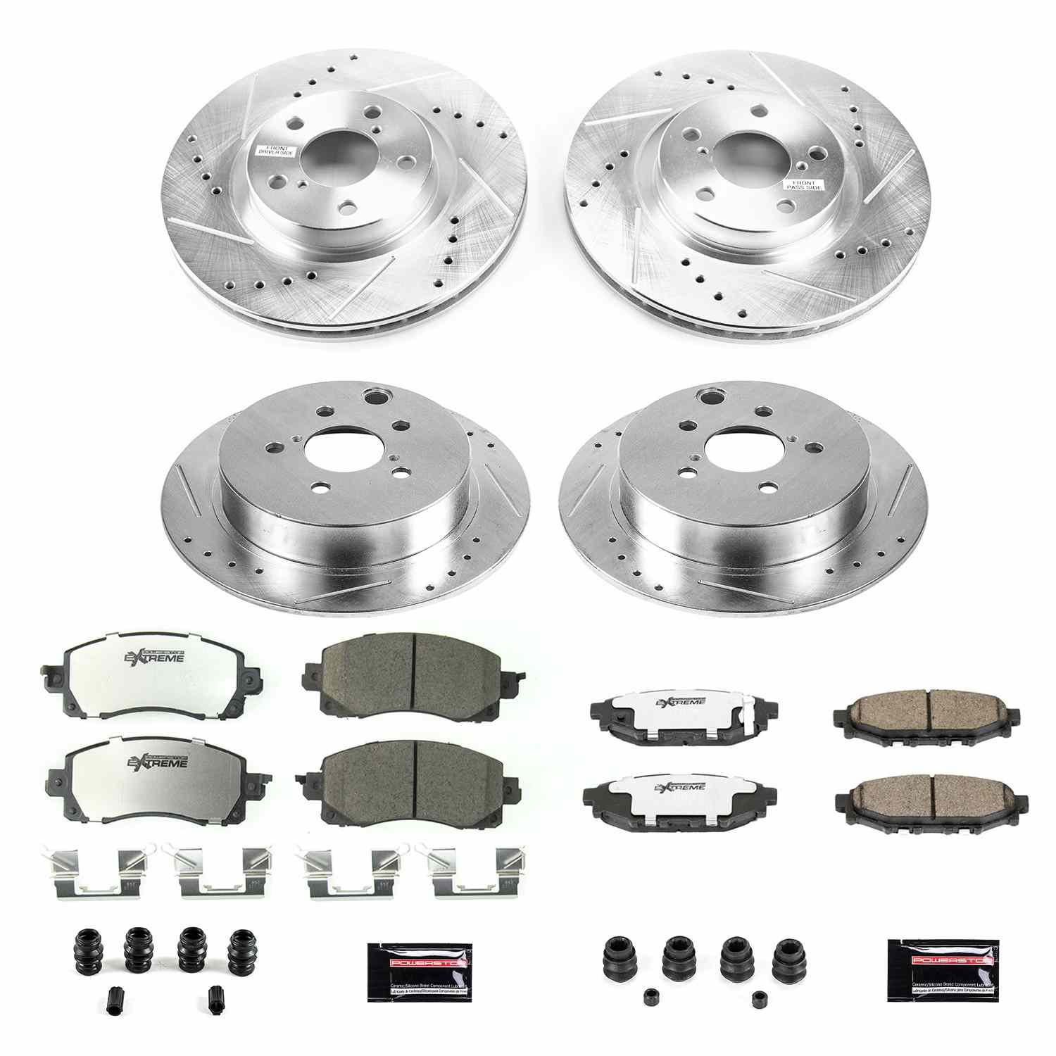 Power Stop 17-19 Subaru Impreza Front & Rear Z26 Street Warrior Brake Kit