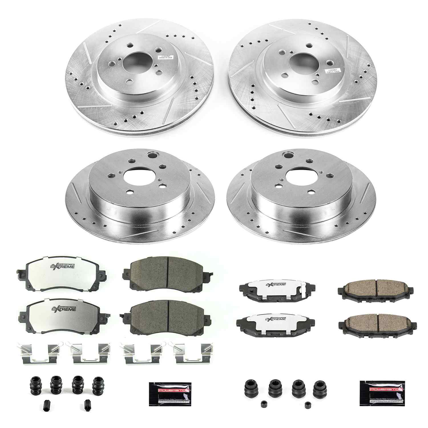 Power Stop 18-19 Subaru Crosstrek Front & Rear Z26 Street Warrior Brake Kit