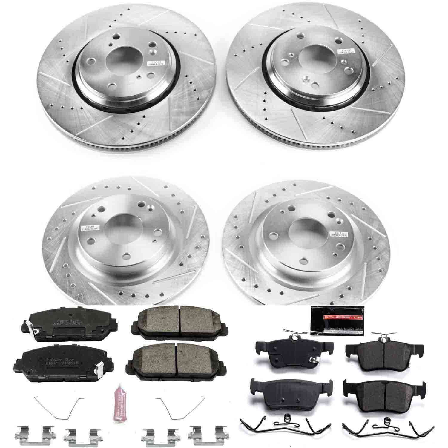 Power Stop 17-19 Honda Civic Front & Rear Z23 Evolution Sport Brake Kit