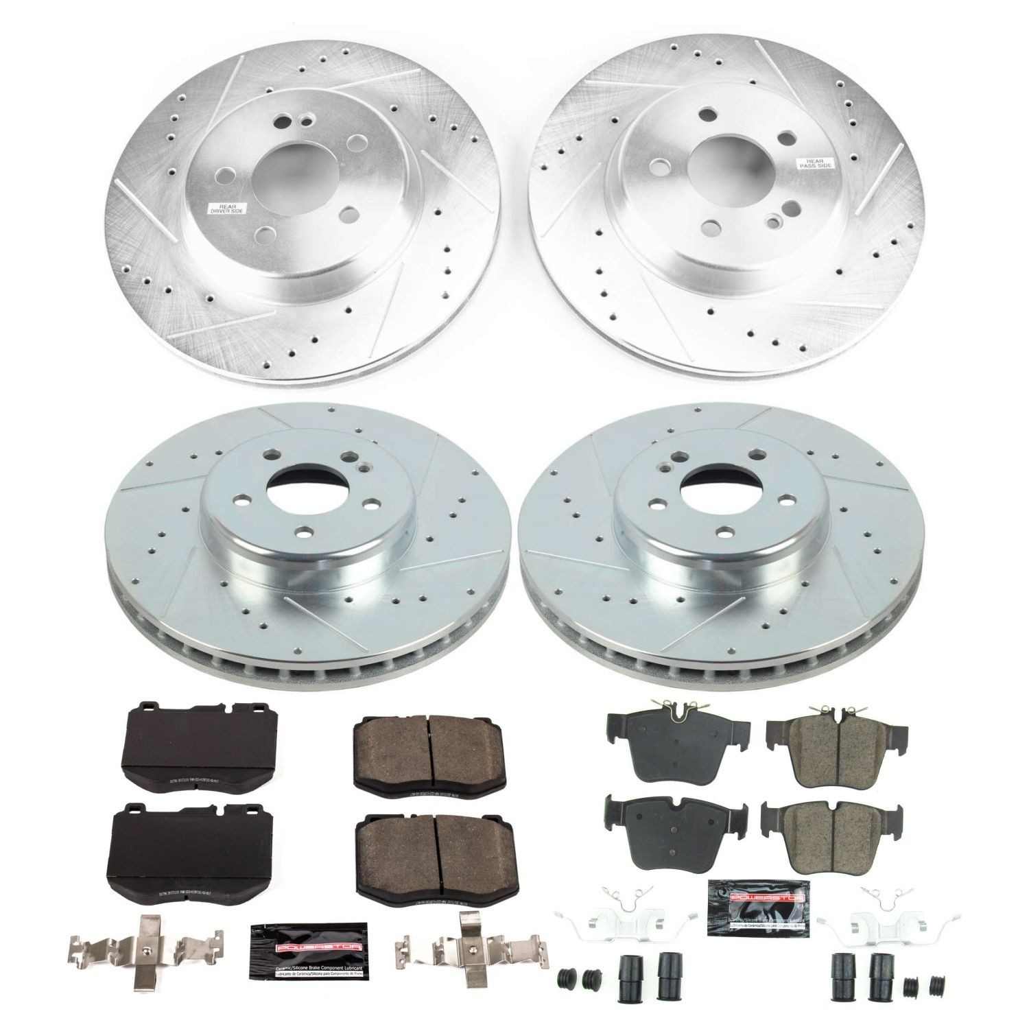 Power Stop 16-18 Mercedes-Benz GLC300 Front & Rear Z23 Evolution Sport Brake Kit
