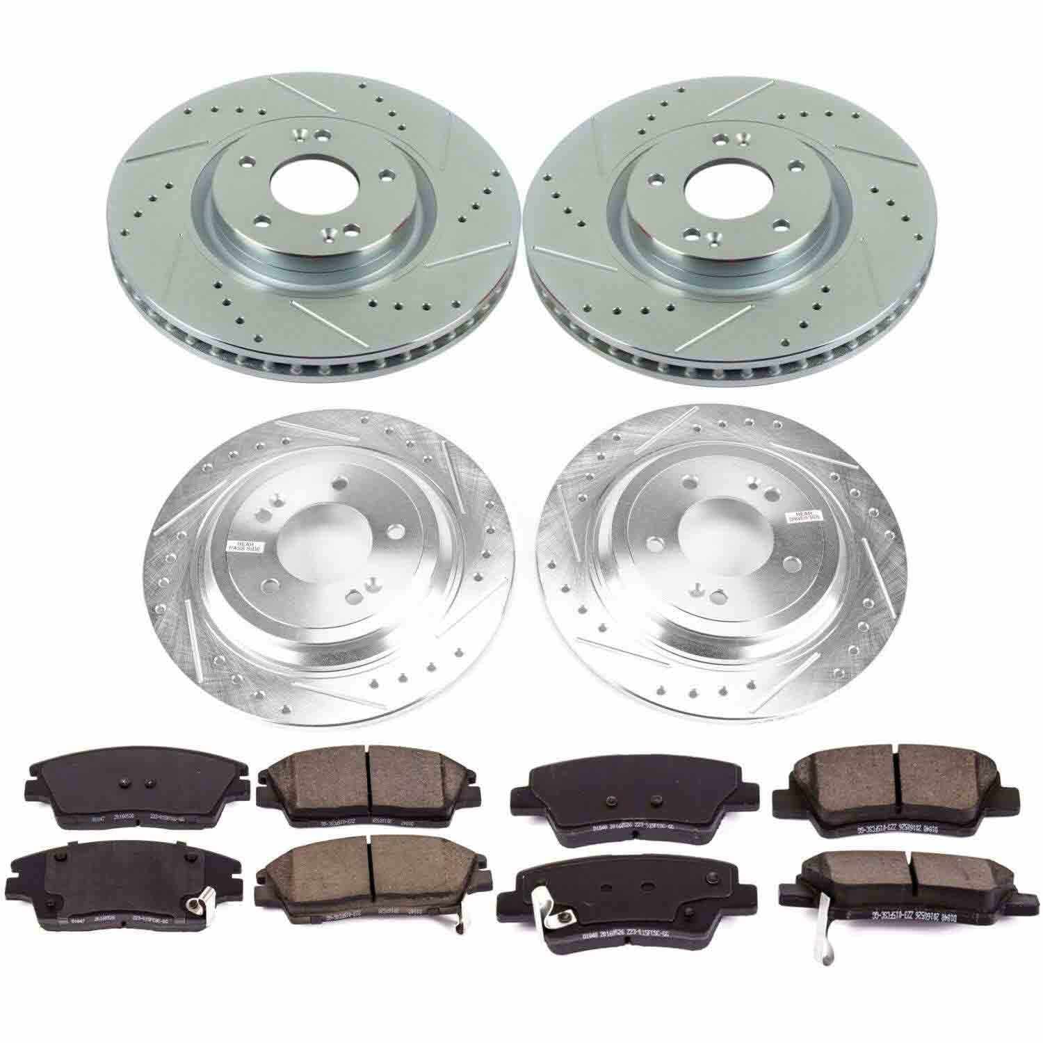 Power Stop 17-18 Kia Sportage Front & Rear Z23 Evolution Sport Brake Kit