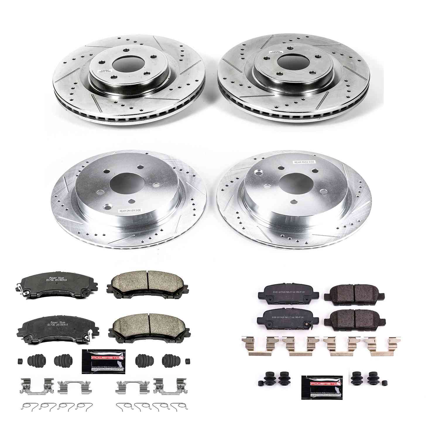 Power Stop 18-19 Infiniti Q50 Front & Rear Z23 Evolution Sport Brake Kit