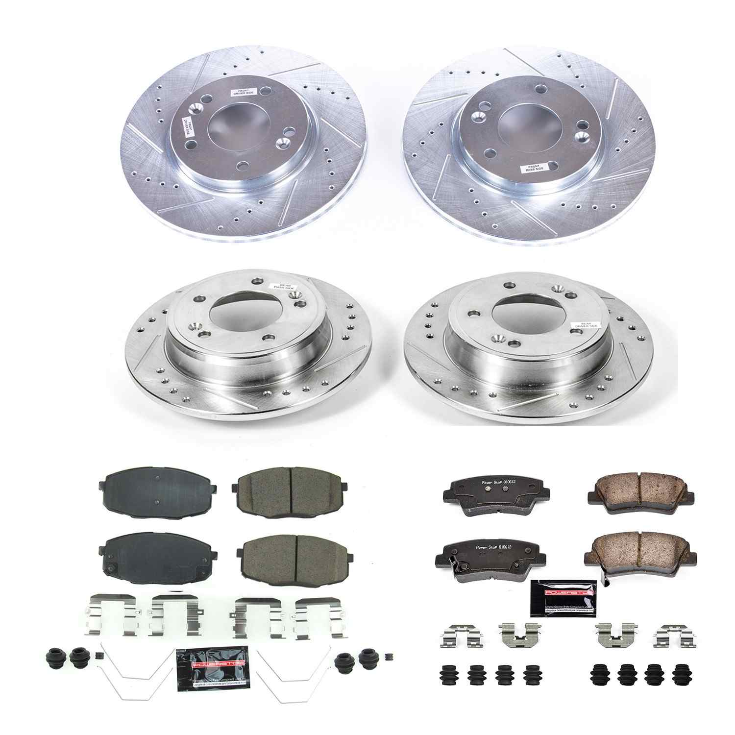 Power Stop 17-19 Kia Soul Front & Rear Z23 Evolution Sport Brake Kit