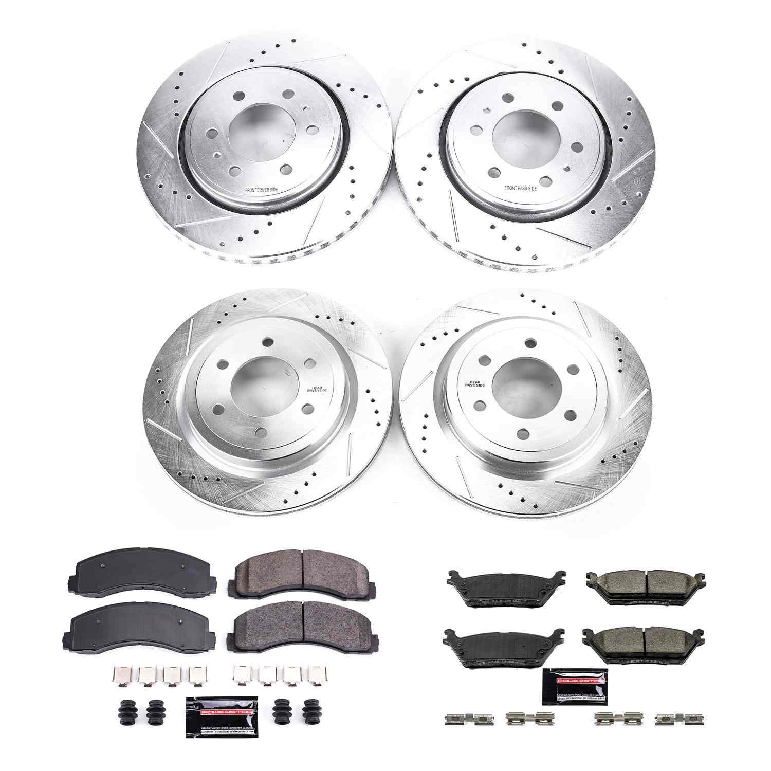 Power Stop 2018 Ford Expedition Front & Rear Z23 Evolution Sport Brake Kit