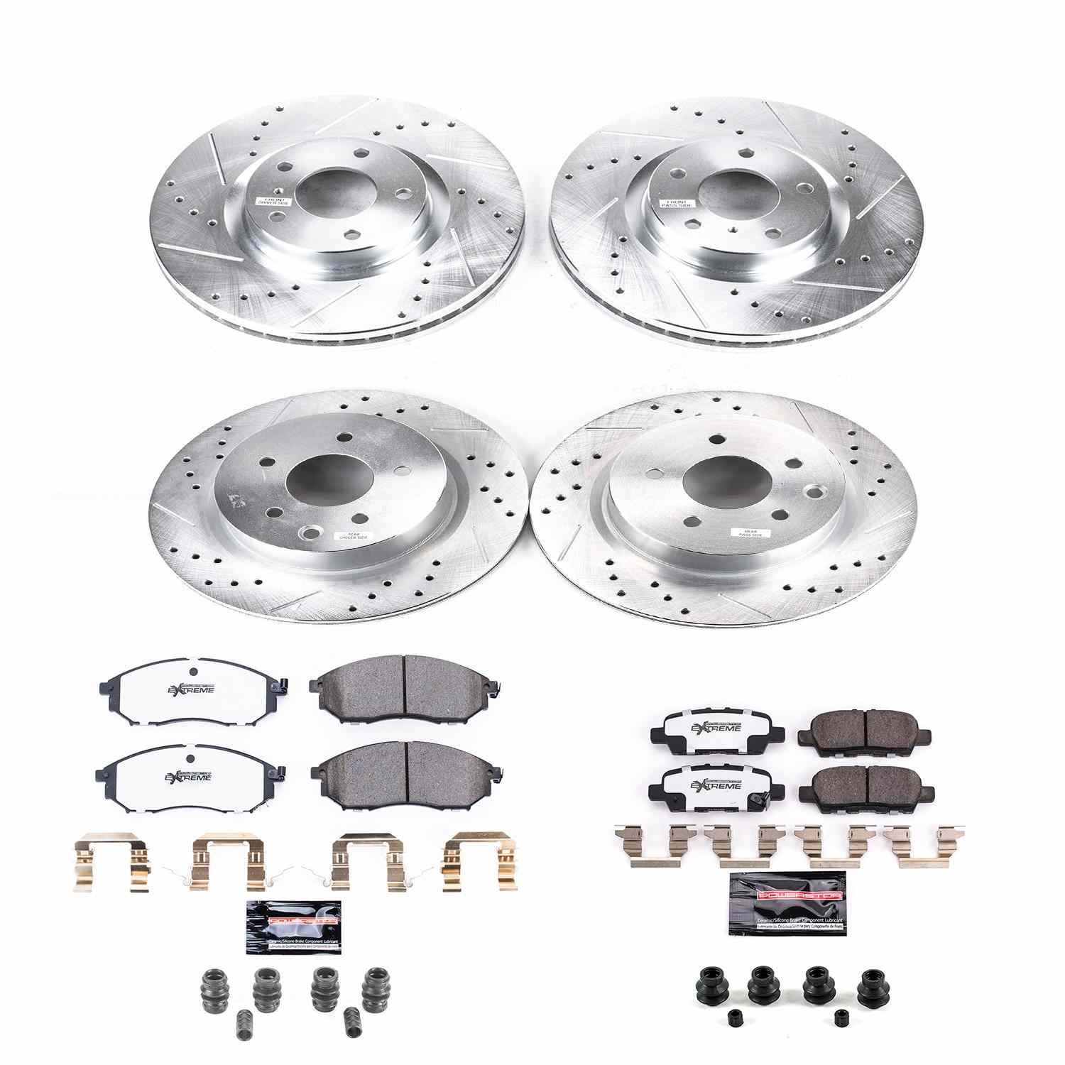Power Stop 18-19 Nissan 370Z Front & Rear Z26 Street Warrior Brake Kit