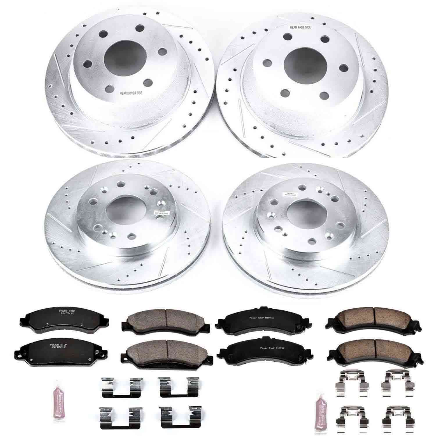 Power Stop 05-06 GMC Sierra 1500 Front & Rear Z23 Evolution Sport Brake Kit