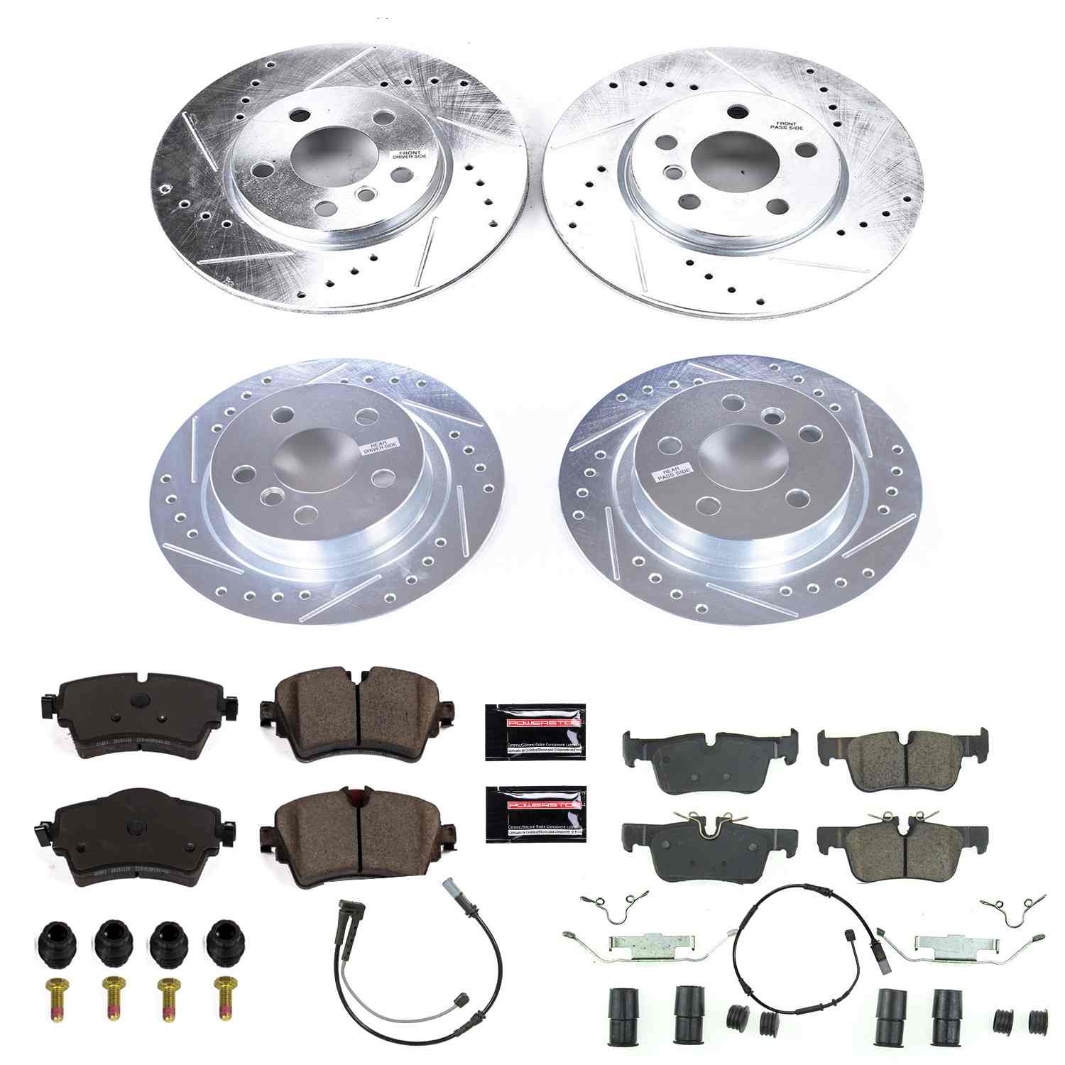 Power Stop 16-18 Mini Cooper Clubman Front & Rear Z23 Evolution Sport Brake Kit