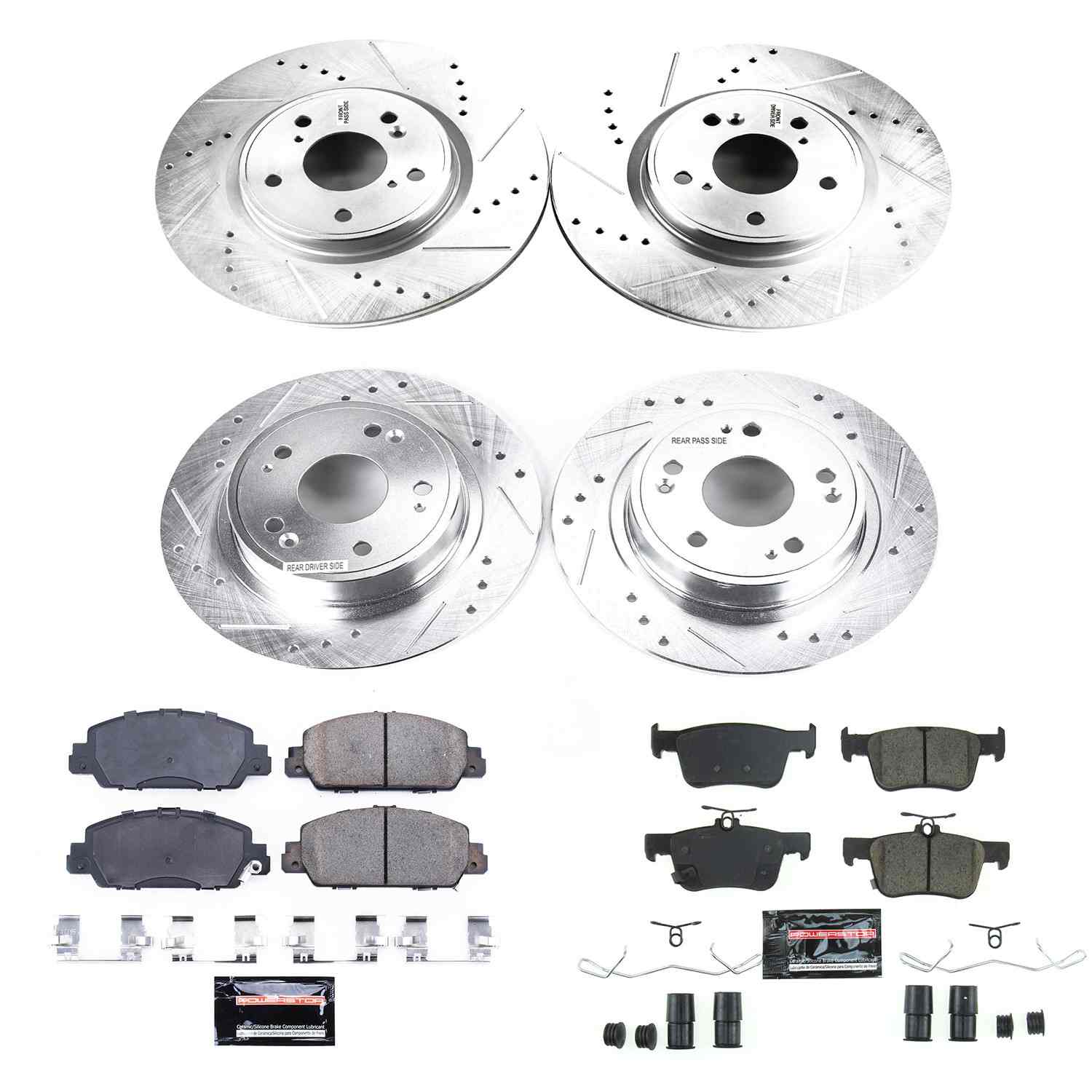 Power Stop 18-19 Honda Accord Front & Rear Z23 Evolution Sport Brake Kit