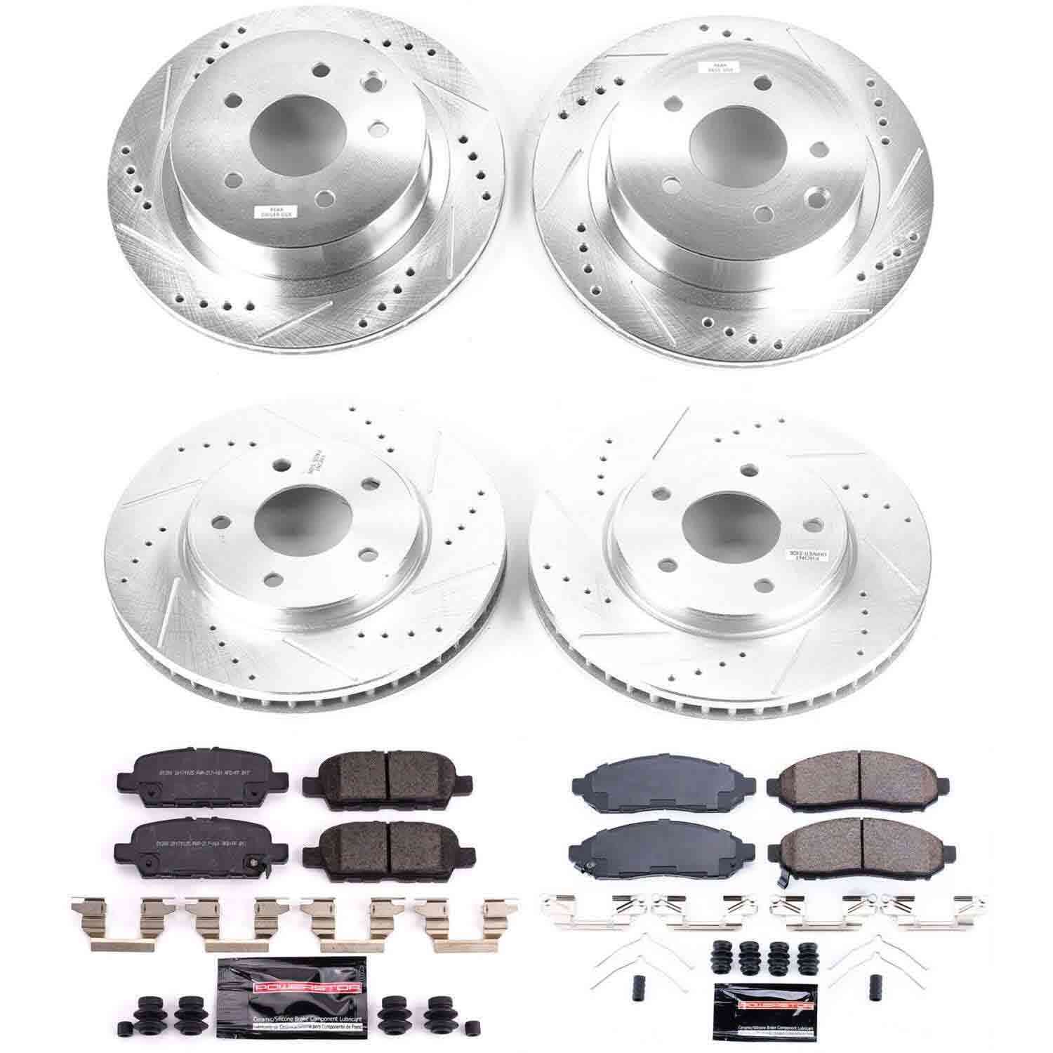 Power Stop 11-14 Nissan Leaf Front & Rear Z23 Evolution Sport Brake Kit
