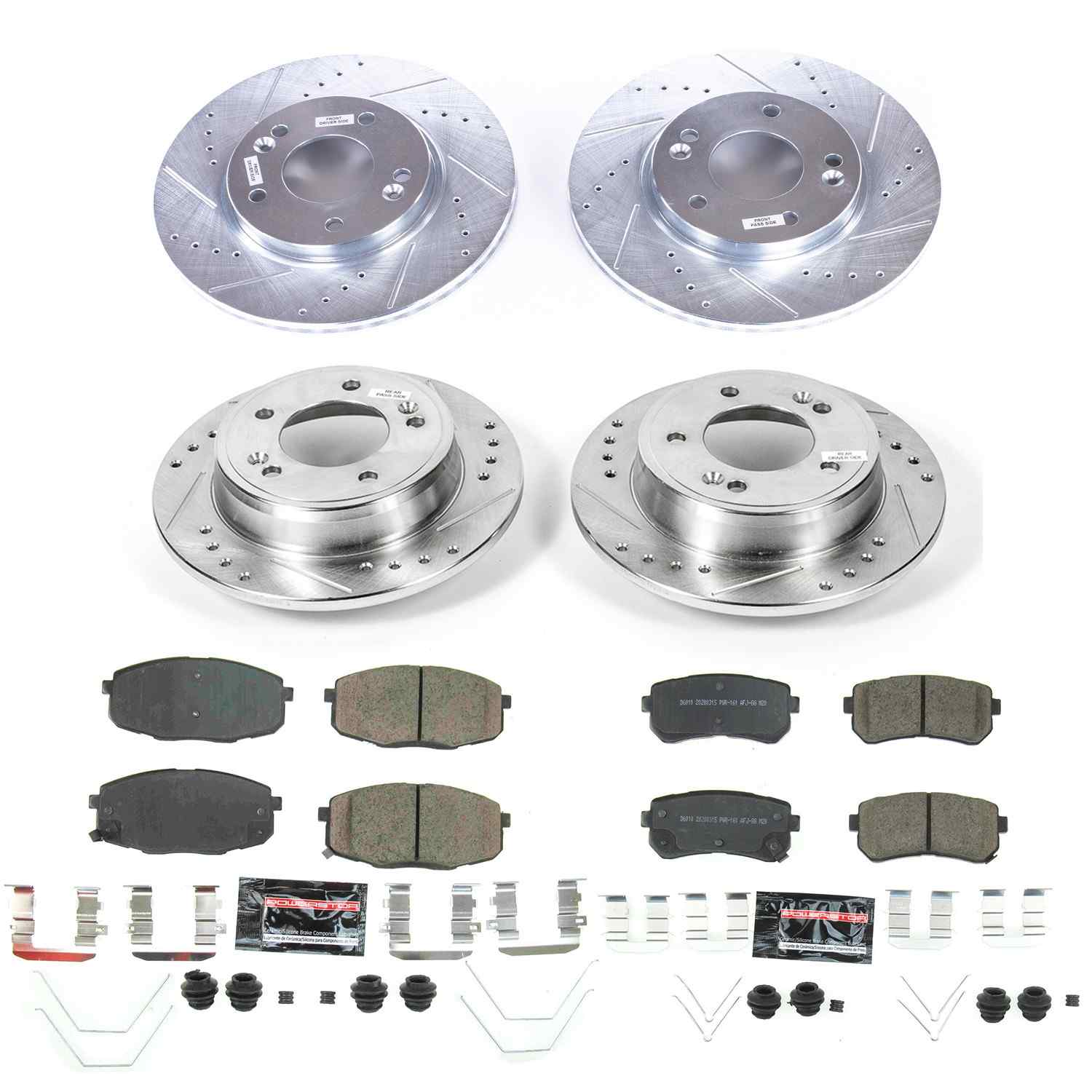 Power Stop 18-19 Hyundai Kona Front & Rear Z23 Evolution Sport Brake Kit