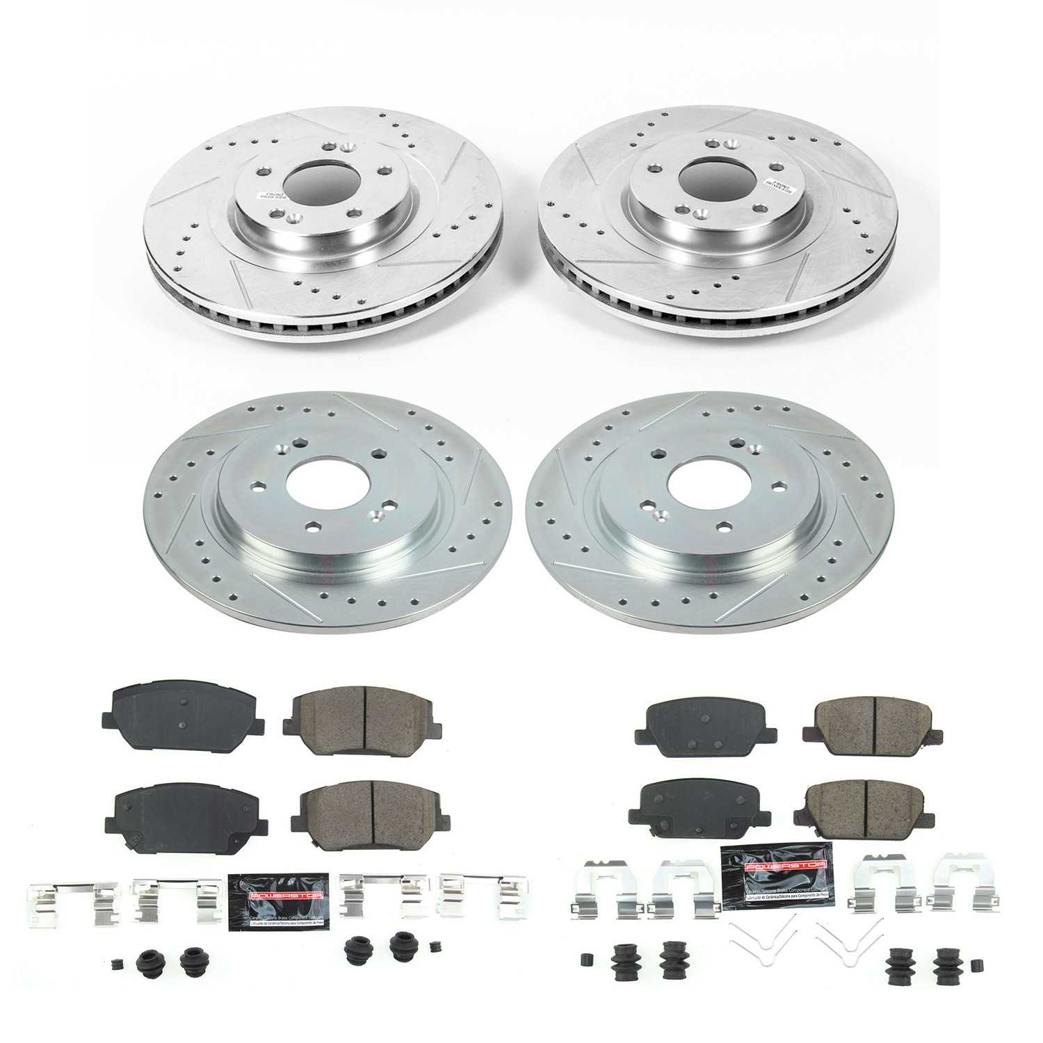 Power Stop 2019 Hyundai Santa Fe Front & Rear Z23 Evolution Sport Brake Kit