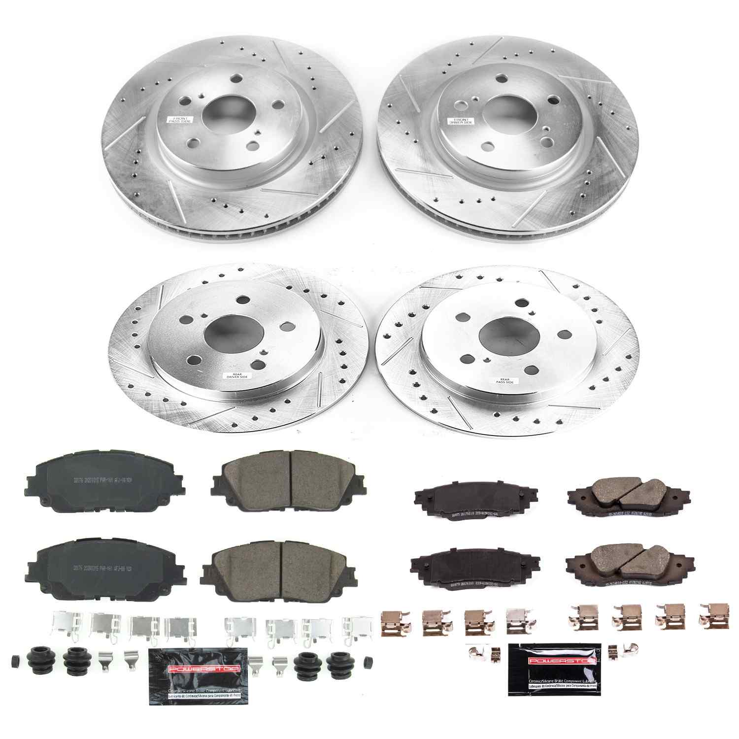 Power Stop 2019 Lexus ES350 Front & Rear Z23 Evolution Sport Brake Kit