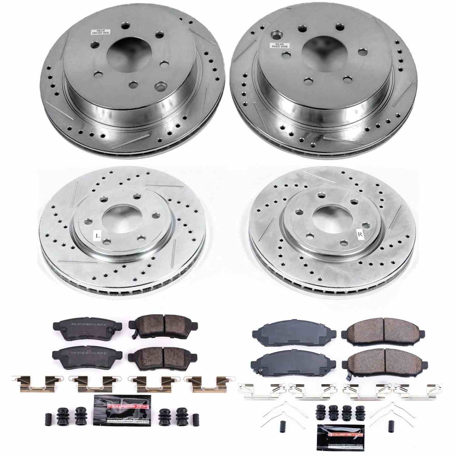 Power Stop 2019 Nissan Frontier Front & Rear Z23 Evolution Sport Brake Kit